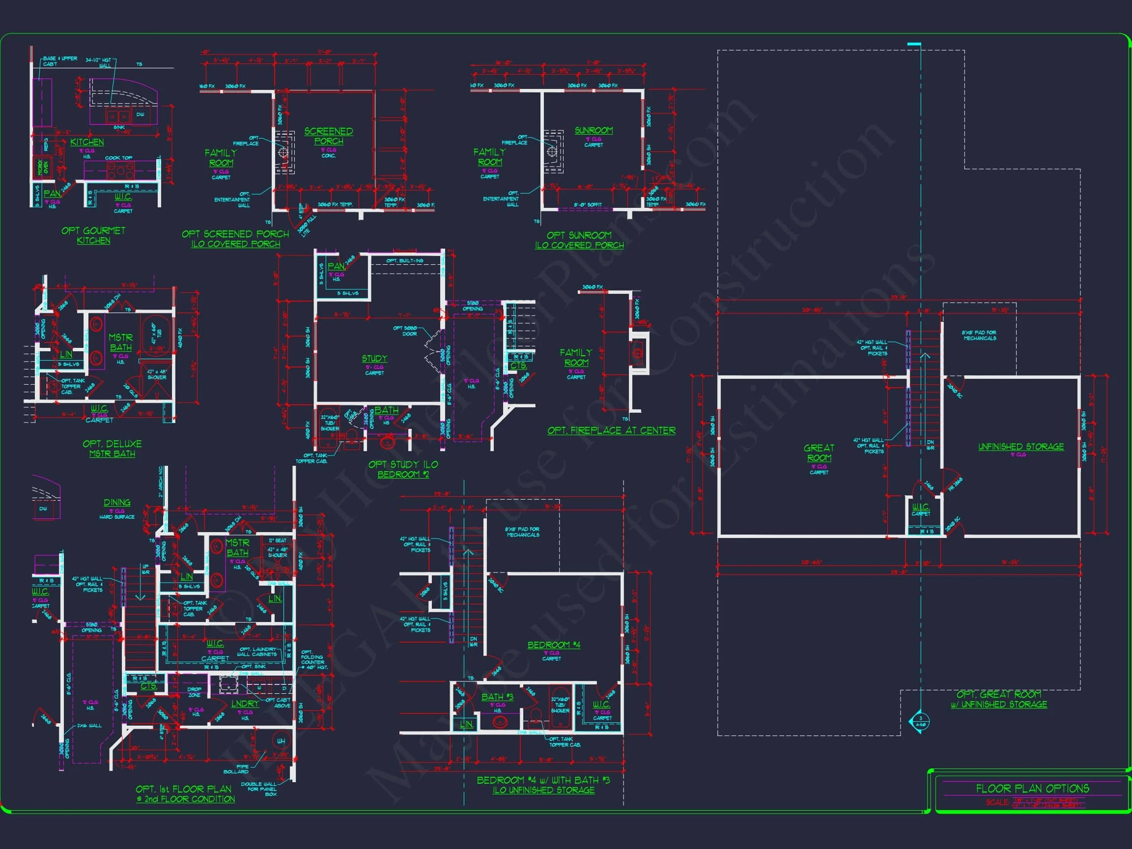 15-1251 HOUSE PLAN - Elegant House Plan: Detailed Floor Plans with CAD Designs 6 Elegant house Plan: Detailed Floor Plans with CAD Designs