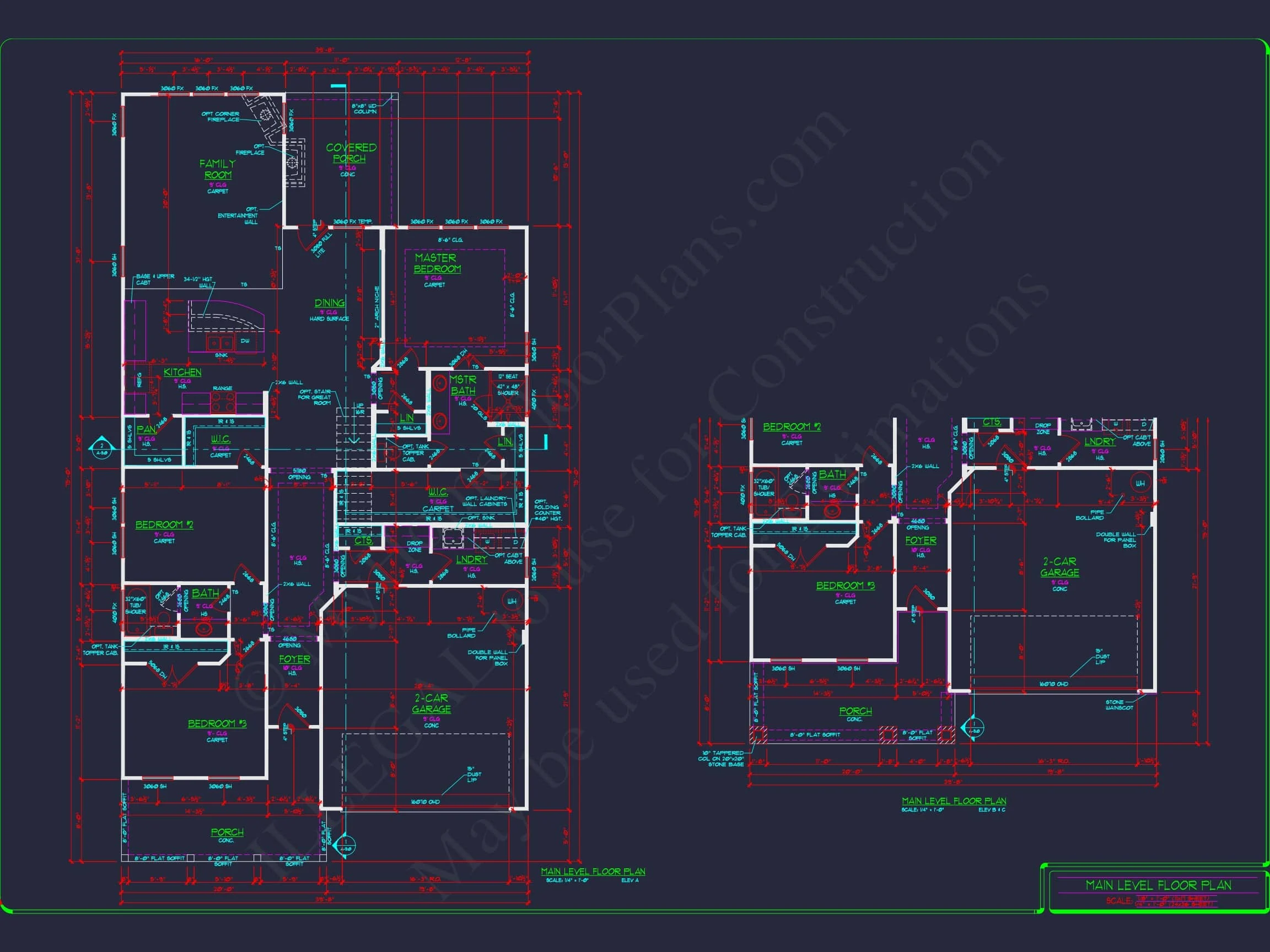 15-1251 HOUSE PLAN - Elegant House Plan: Detailed Floor Plans with CAD Designs 5 Elegant house Plan: Detailed Floor Plans with CAD Designs