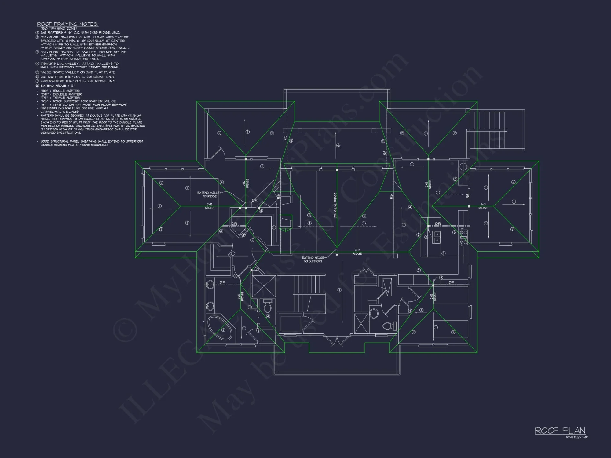Oceanfront Luxury house Plan with 7 Bedrooms and CAD Designs