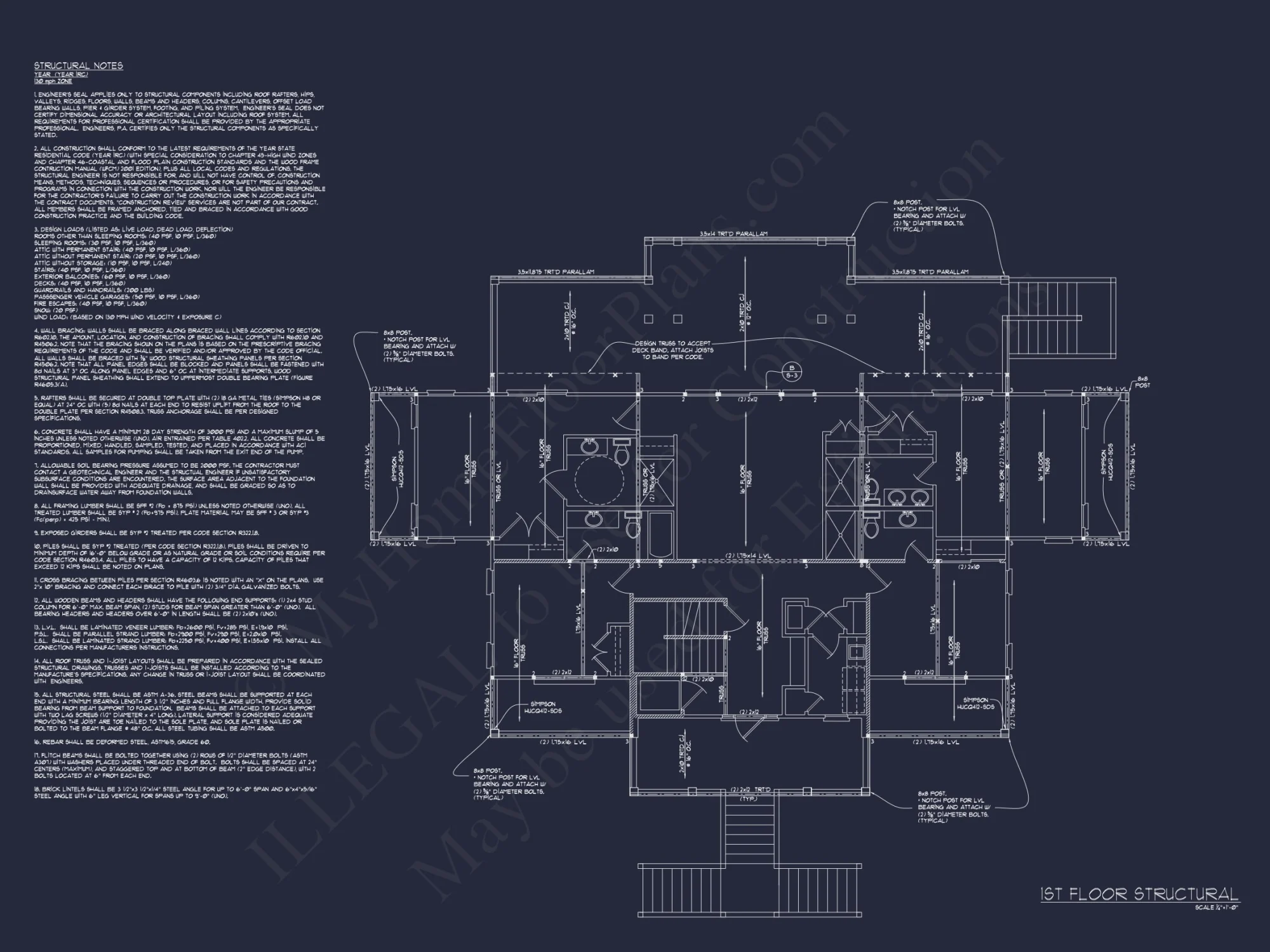 Oceanfront Luxury house Plan with 7 Bedrooms and CAD Designs