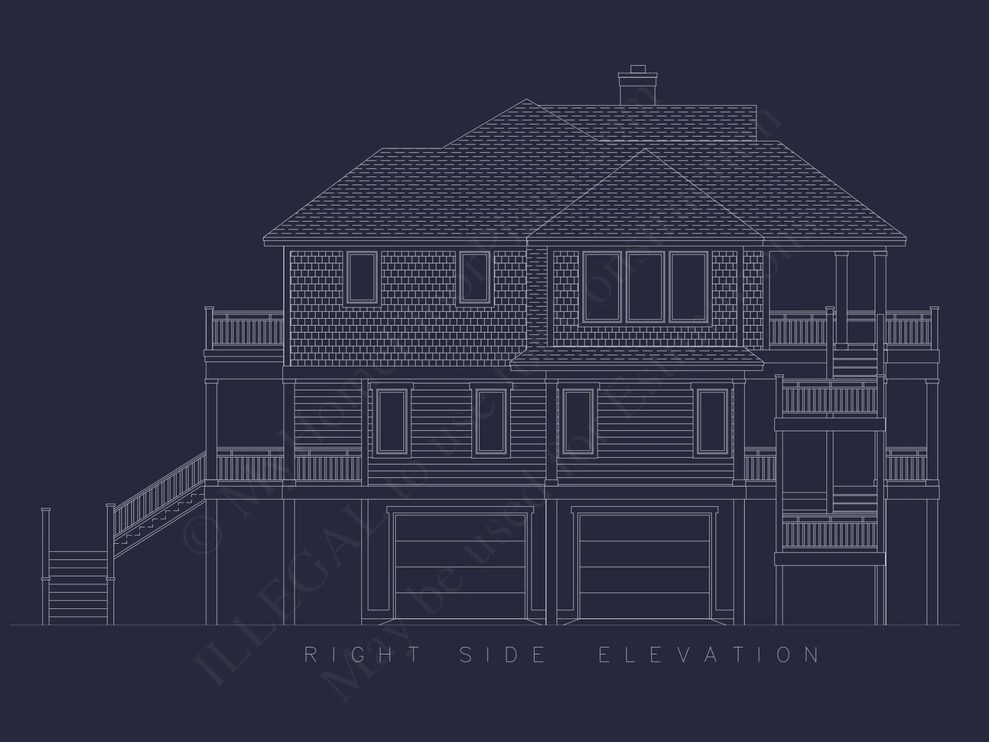 Oceanfront Luxury house Plan with 7 Bedrooms and CAD Designs
