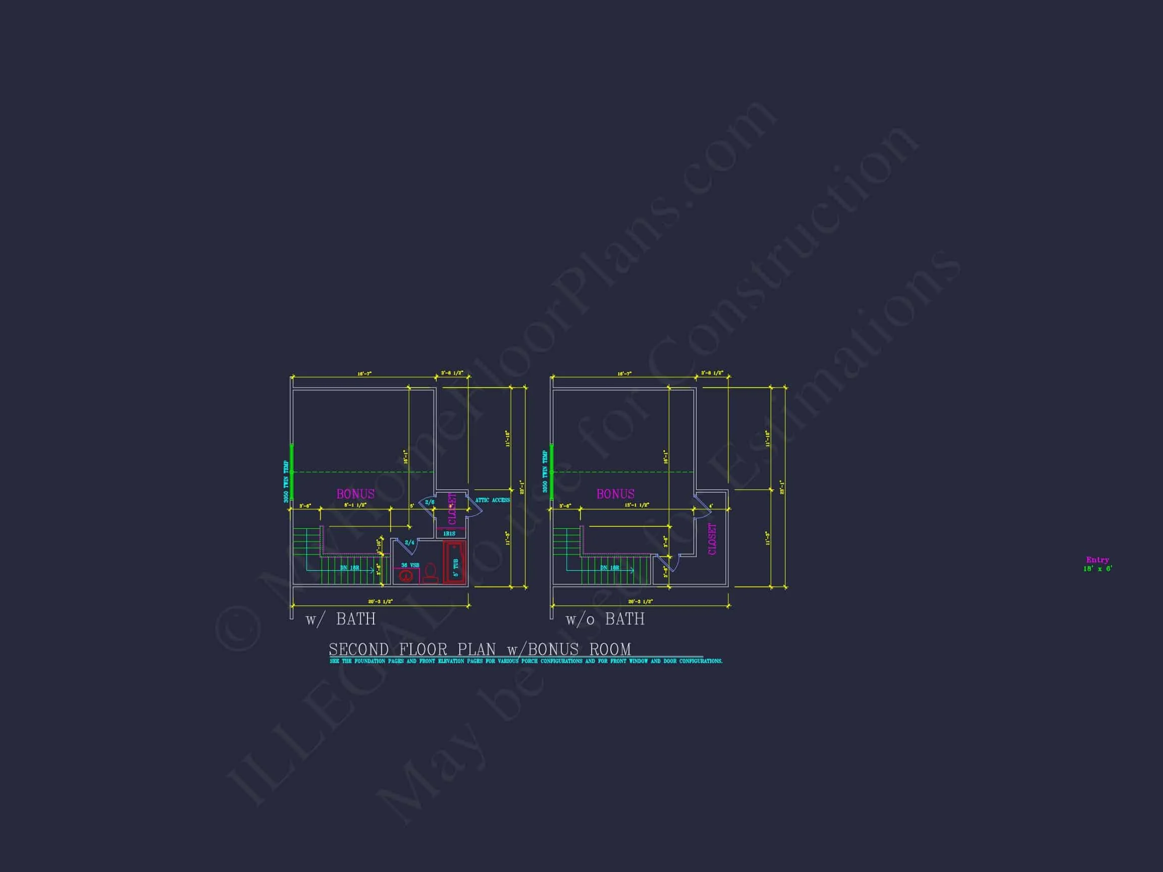 12-2145 HOUSE PLAN - Dream Colonial House Floor Plan: 2-Story Blueprint & CAD Designs 23 Dream Colonial house Floor Plan: 2-Story Blueprint & CAD Designs