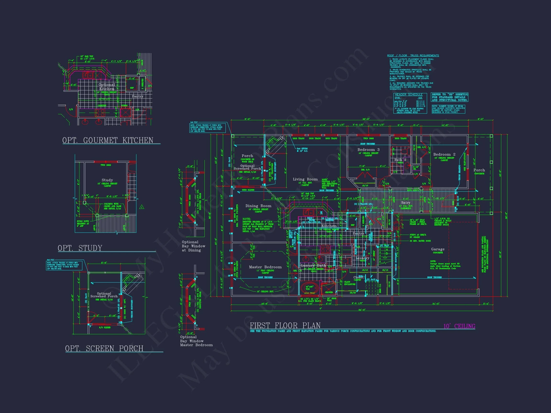12-2145 HOUSE PLAN - Dream Colonial House Floor Plan: 2-Story Blueprint & CAD Designs 21 Dream Colonial house Floor Plan: 2-Story Blueprint & CAD Designs