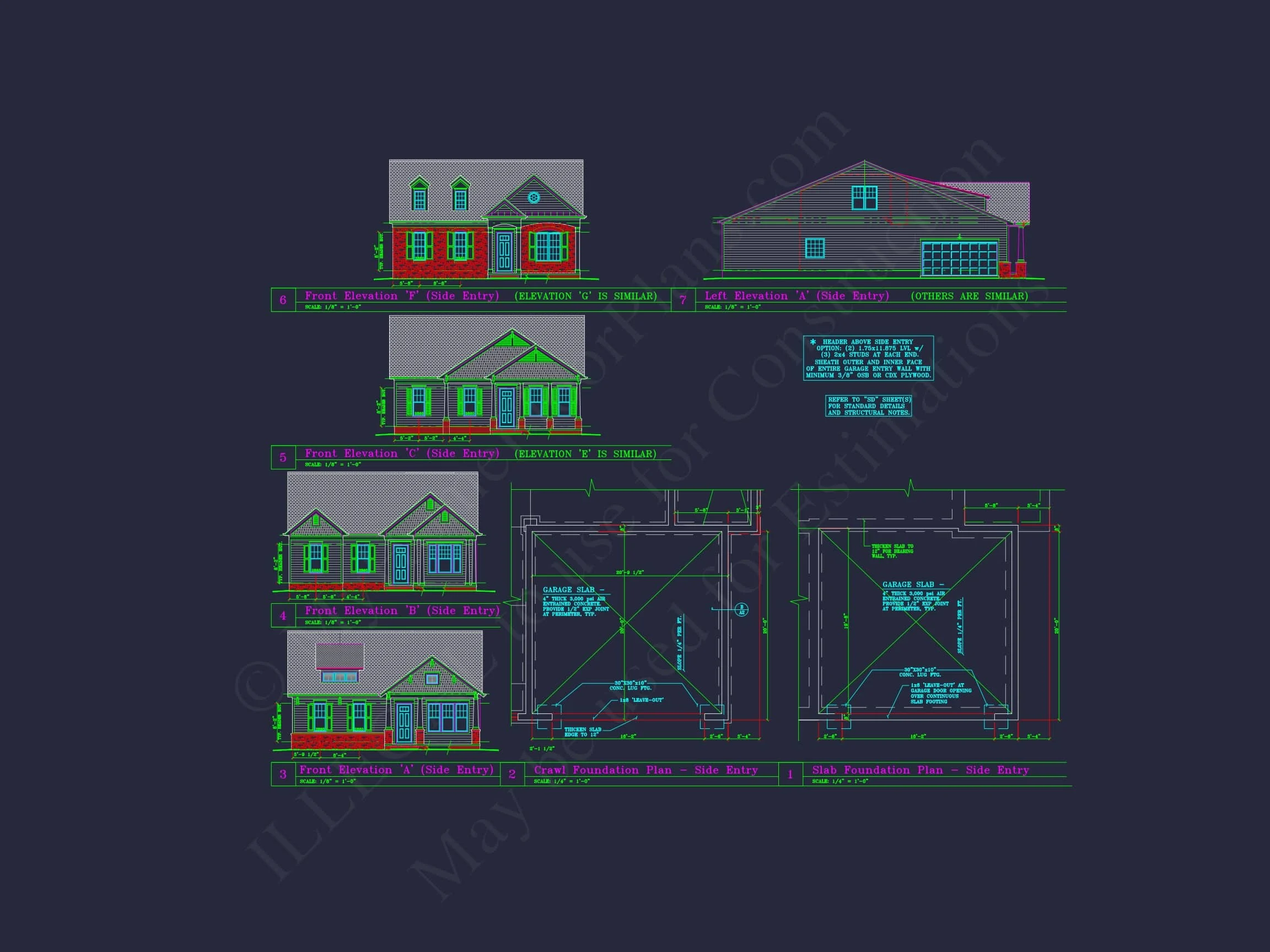 12-2145 HOUSE PLAN - Dream Colonial House Floor Plan: 2-Story Blueprint & CAD Designs 12 Dream Colonial house Floor Plan: 2-Story Blueprint & CAD Designs