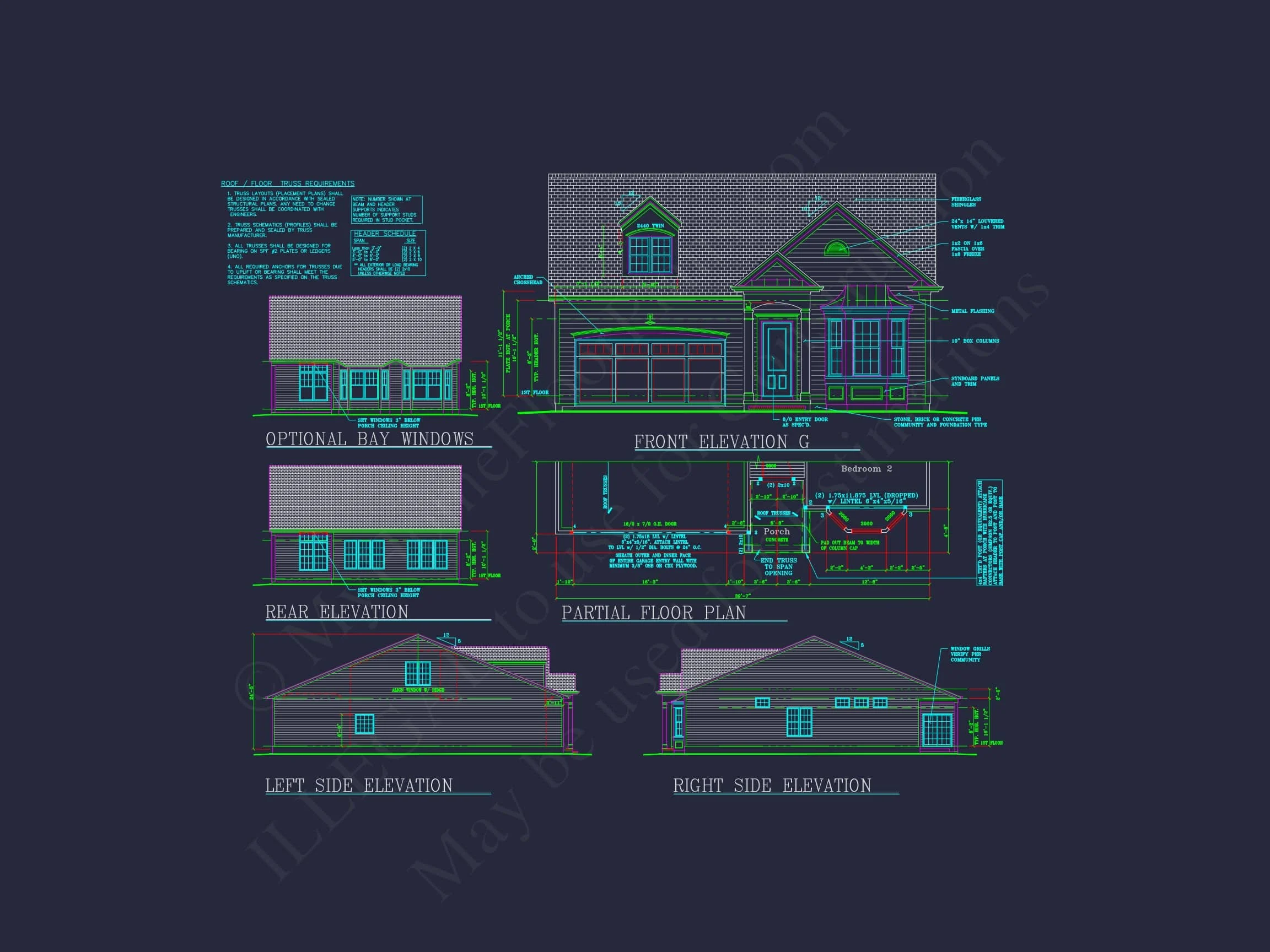 12-2145 HOUSE PLAN - Dream Colonial House Floor Plan: 2-Story Blueprint & CAD Designs 10 Dream Colonial house Floor Plan: 2-Story Blueprint & CAD Designs