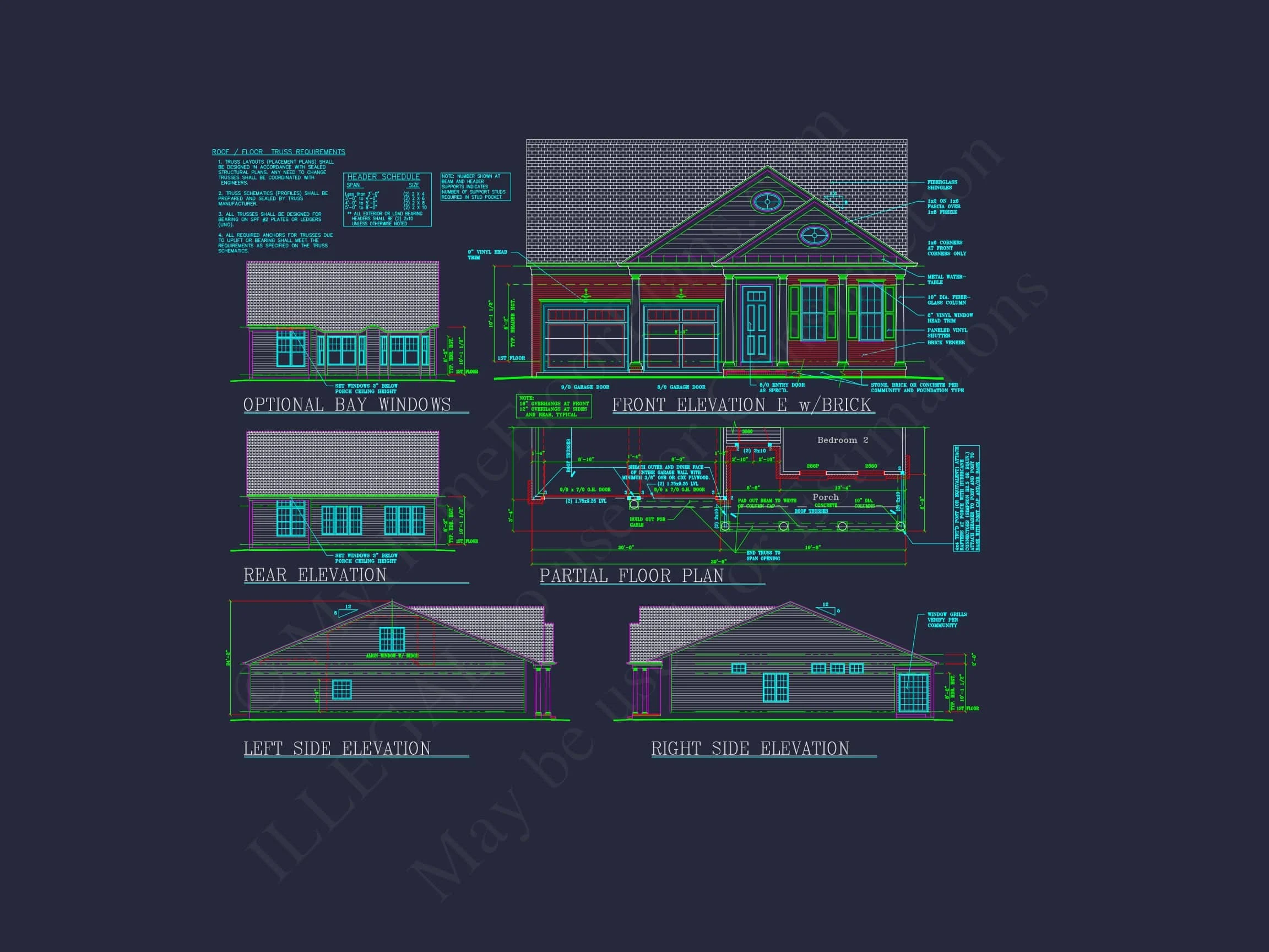 12-2145 HOUSE PLAN - Dream Colonial House Floor Plan: 2-Story Blueprint & CAD Designs 7 Dream Colonial house Floor Plan: 2-Story Blueprint & CAD Designs