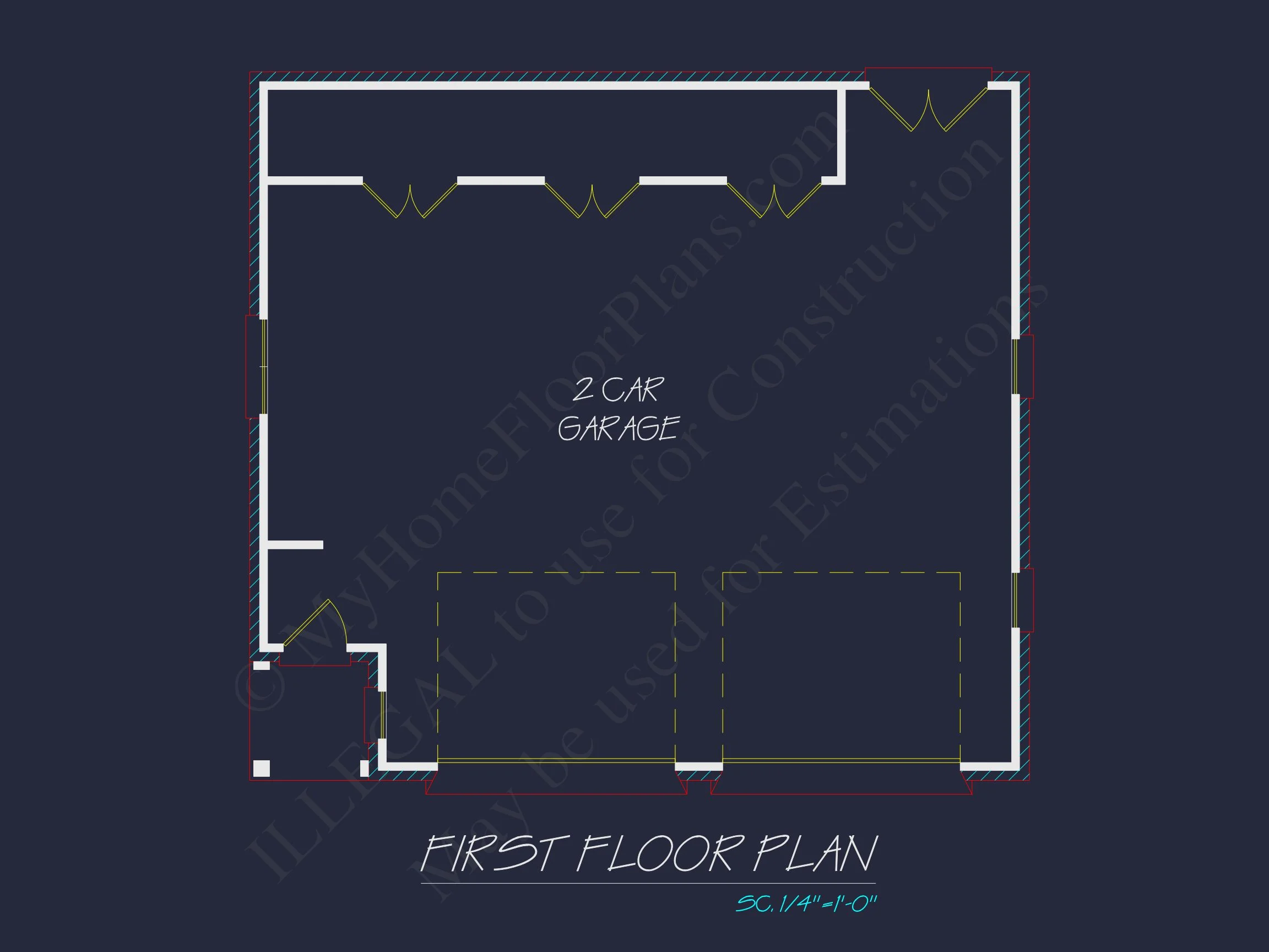 8-1816 GARAGE PLAN - Garage with Living Space Blueprint - Functional Floor Plan Design 3 Garage with Living Space Blueprint - Functional Floor Plan Design