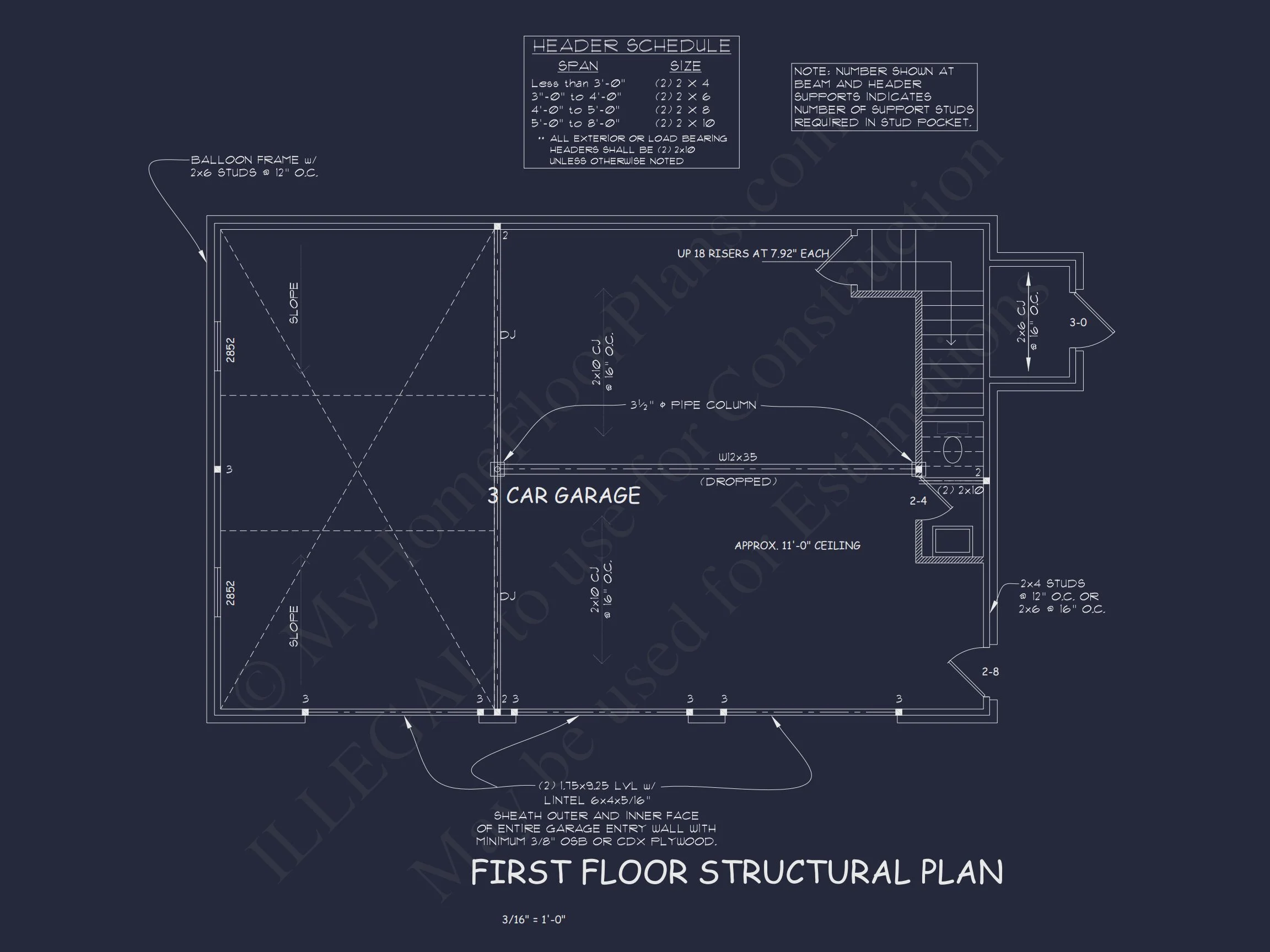 8-1176 GARAGE PLAN - Modern Garage Living Space House Plan with Detailed Blueprint 8 Modern Garage Living Space house Plan with Detailed Blueprint