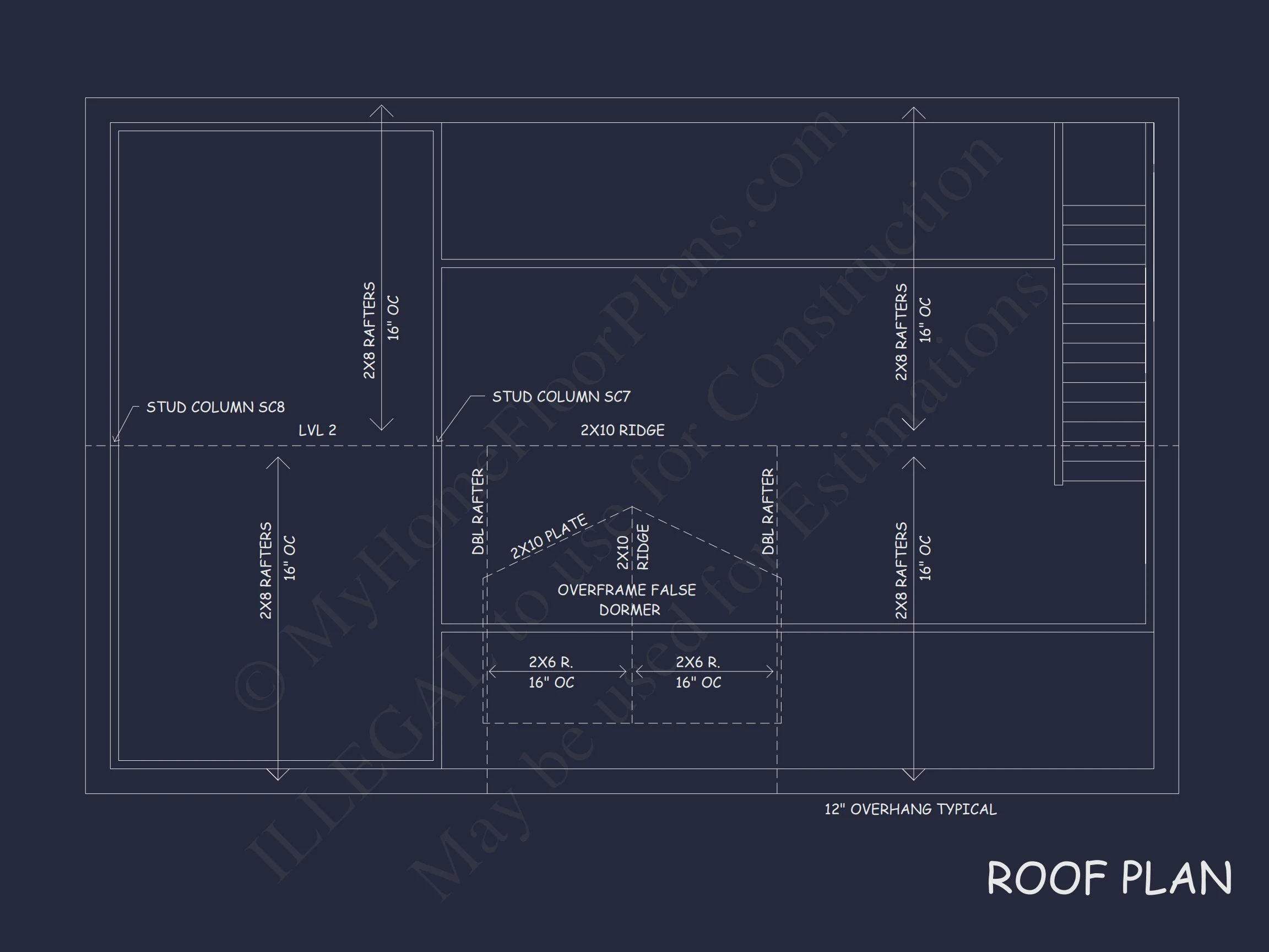 8-1176 GARAGE PLAN - Modern Garage Living Space House Plan with Detailed Blueprint 6 Modern Garage Living Space house Plan with Detailed Blueprint