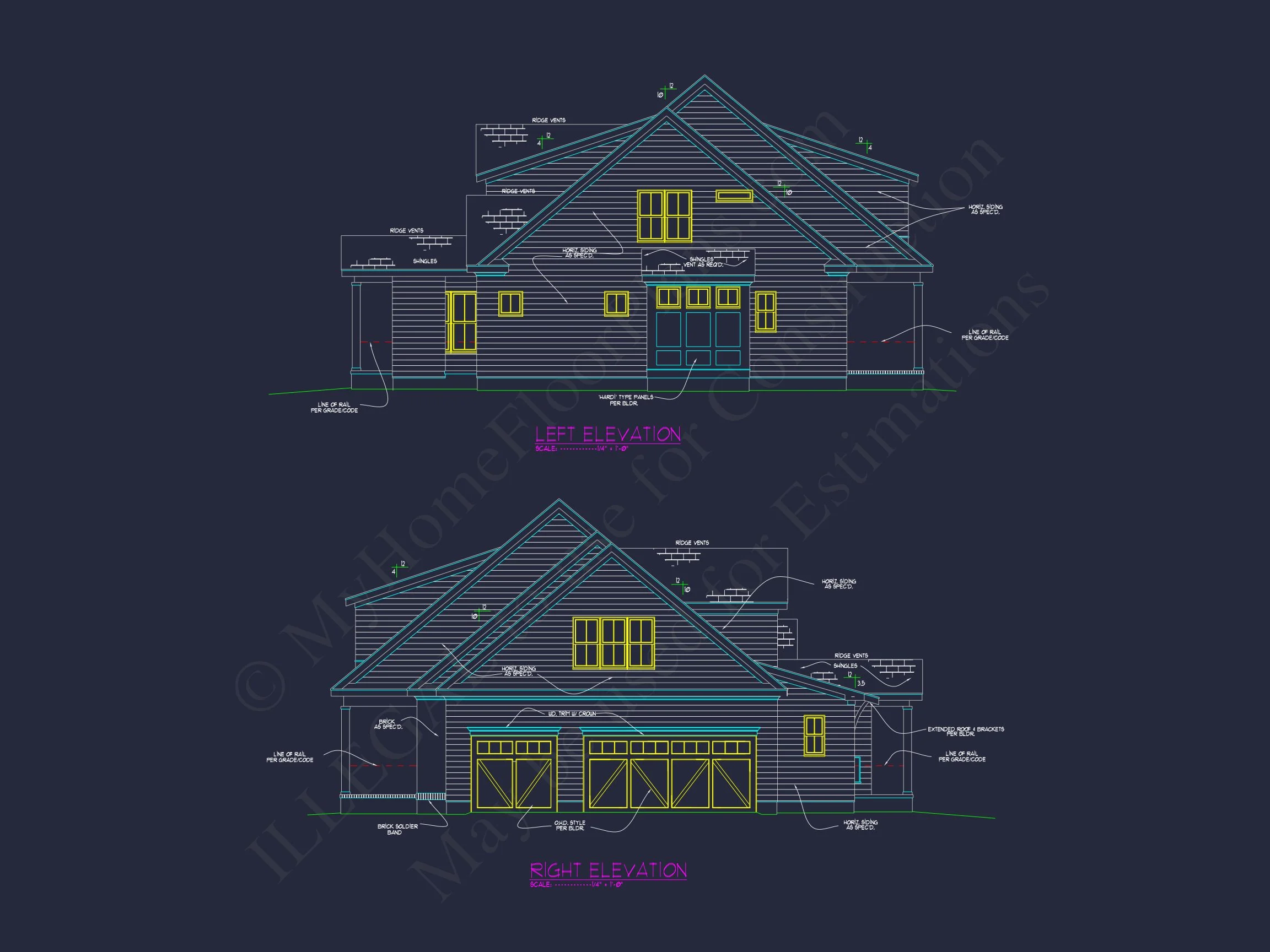 20-2201 HOUSE PLAN - Traditional House Plan with 4 Bedrooms, CAD Blueprint Designs 3 Traditional house Plan with 4 Bedrooms, CAD Blueprint Designs