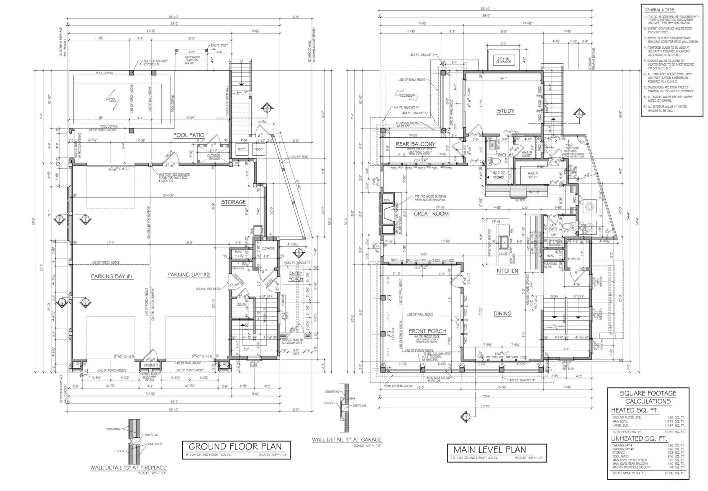 20-2093 HOUSE PLAN - Elegant House Floor Plan: Coastal Blueprint with Architectural Designs 7 Elegant house Floor Plan: Coastal Blueprint with Architectural Designs