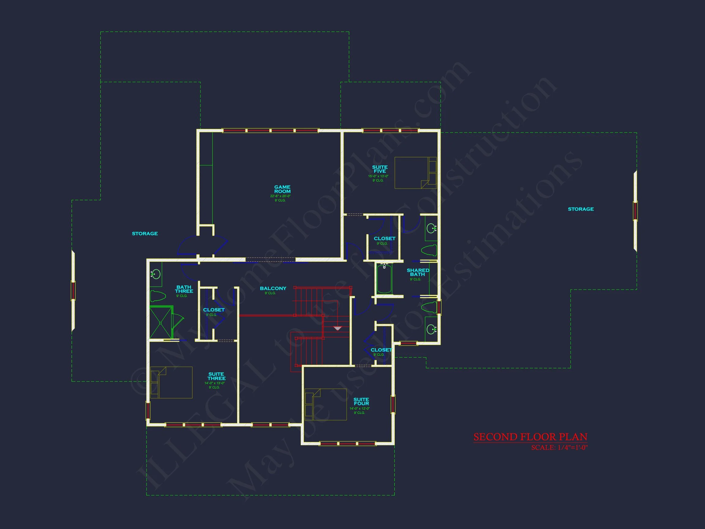 20-2066 HOUSE PLAN - Modern House Plan with Spacious Floor Plans and Architectural Designs 5 Modern house Plan with Spacious Floor Plans and Architectural Designs