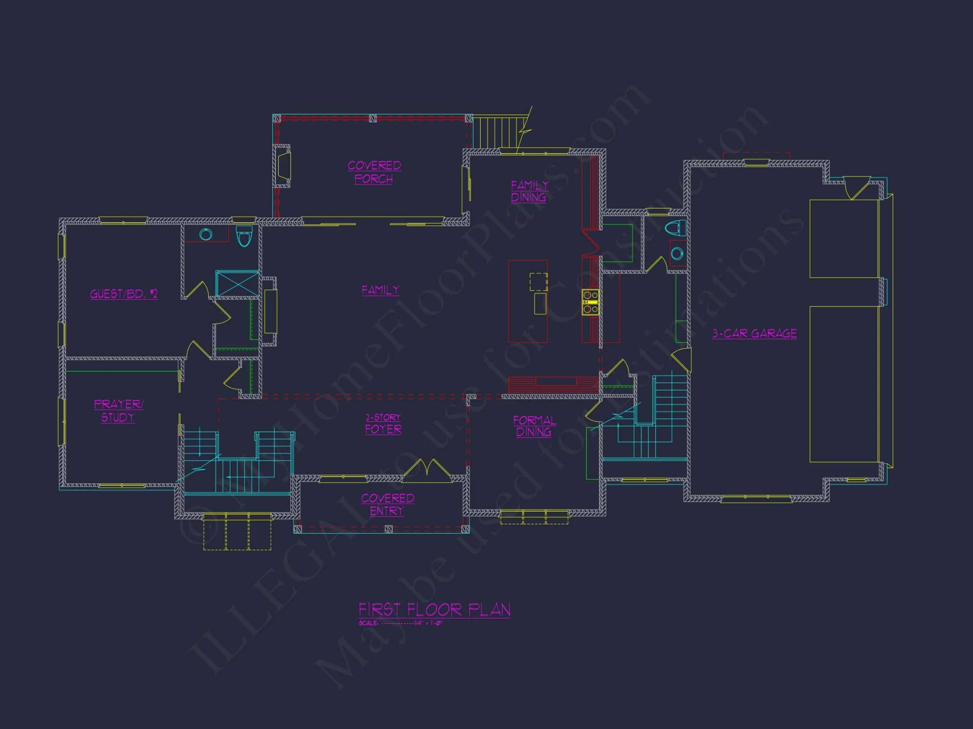Architectural Blueprint with CAD Designs