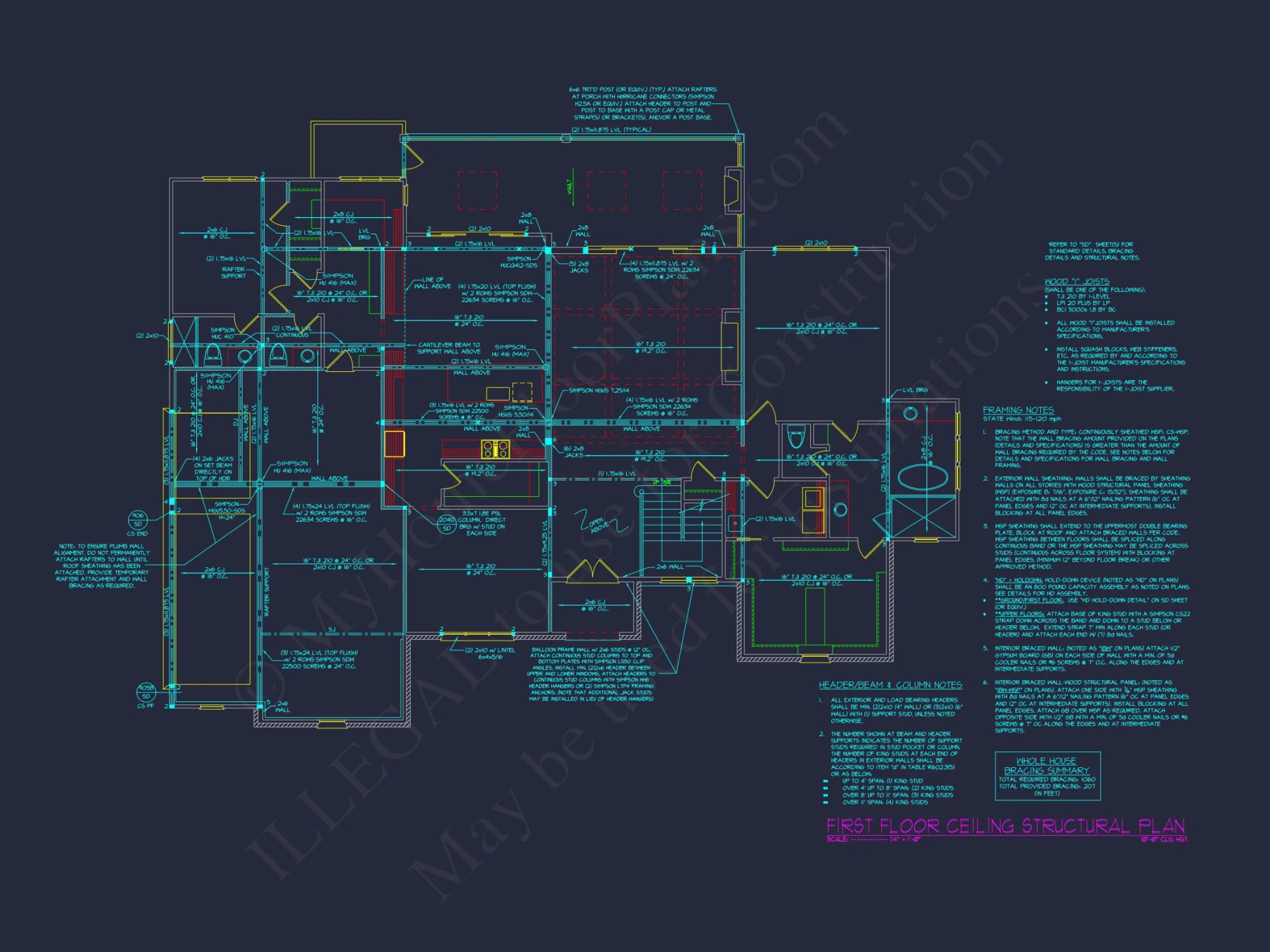 Modern house Floor Plan with 2 Floors, 5 Beds, and Open Layout