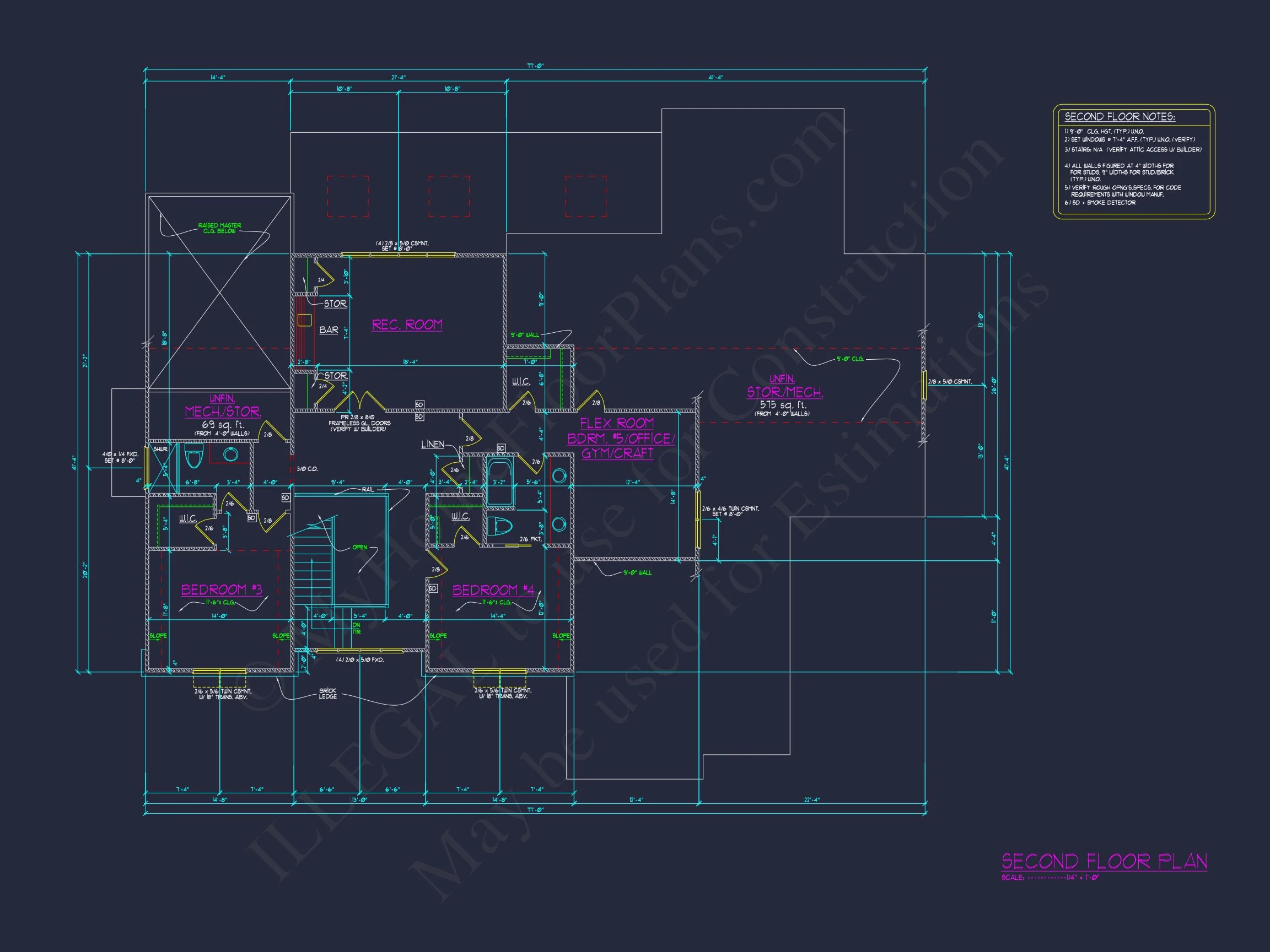20-1883 HOUSE PLAN - Elegant Contemporary House Plan with Blueprint for Your Dream Design 17 Elegant Contemporary house Plan with Blueprint for Your Dream Design