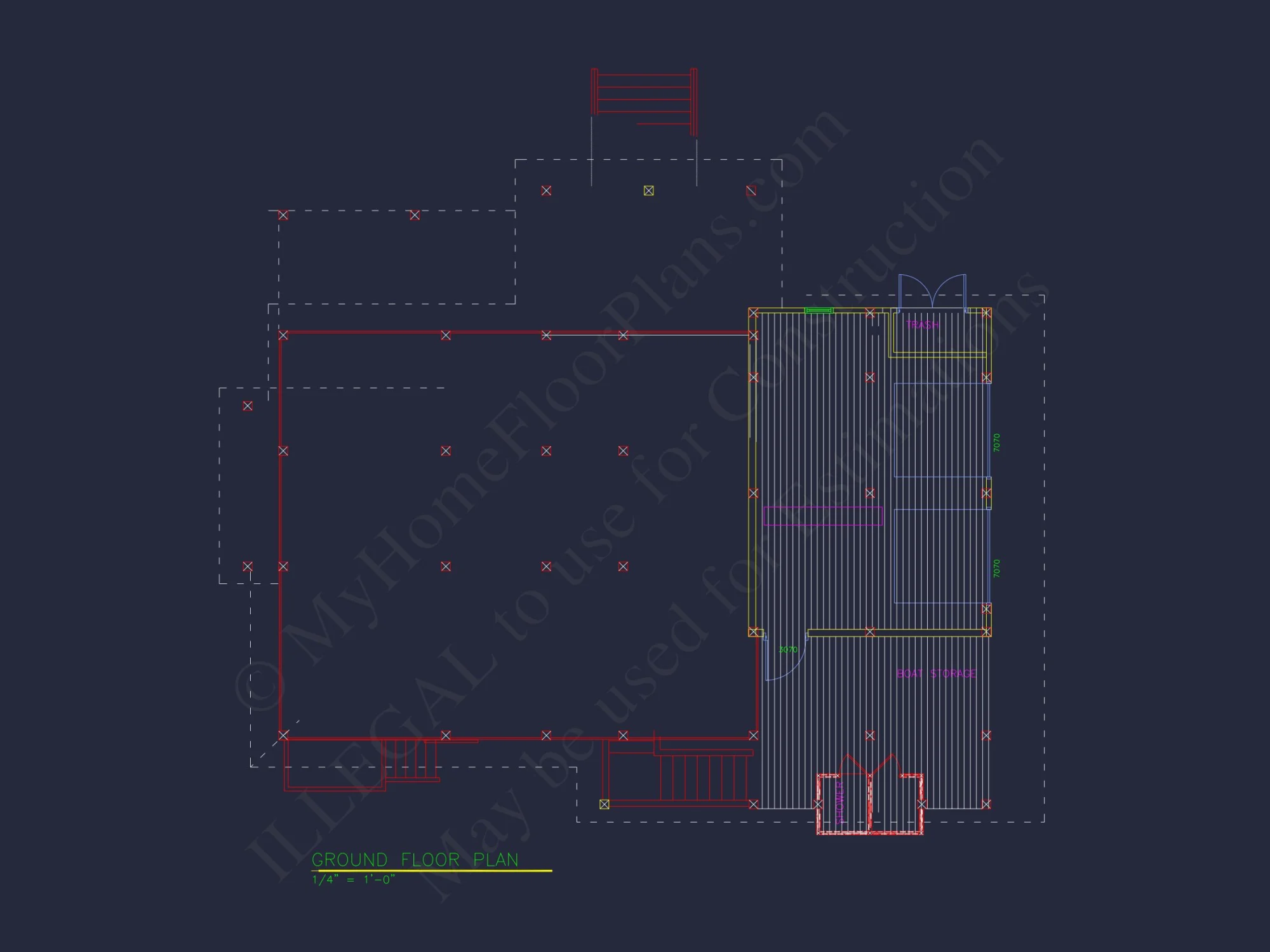 Spacious Coastal house Plan with CAD Floor Plans & Designs