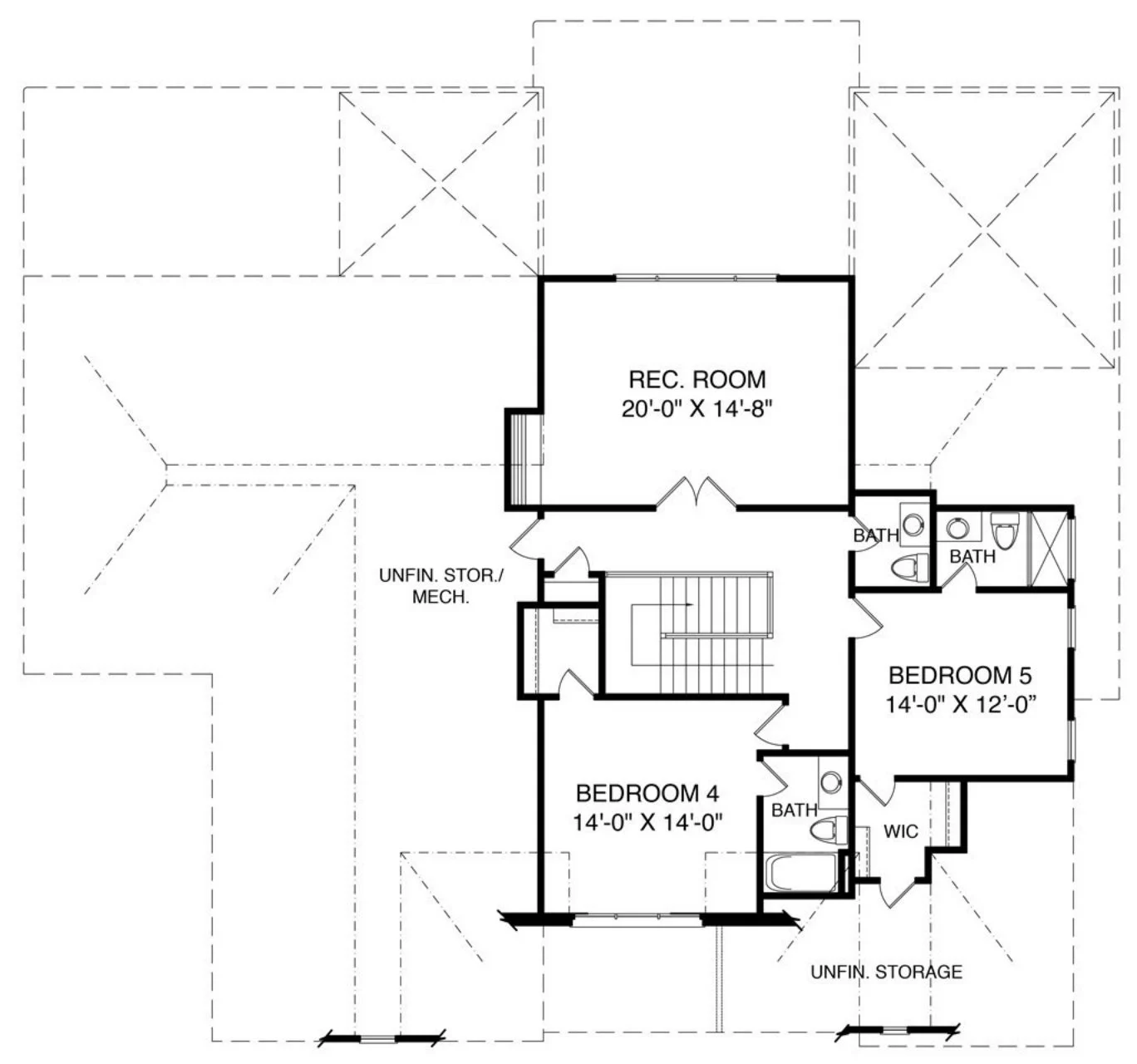 20-1540 HOUSE PLAN - Modern Craftsman House Floor Plan with 5 Bedrooms and CAD Designs 17 Modern Craftsman house Floor Plan with 5 Bedrooms and CAD Designs