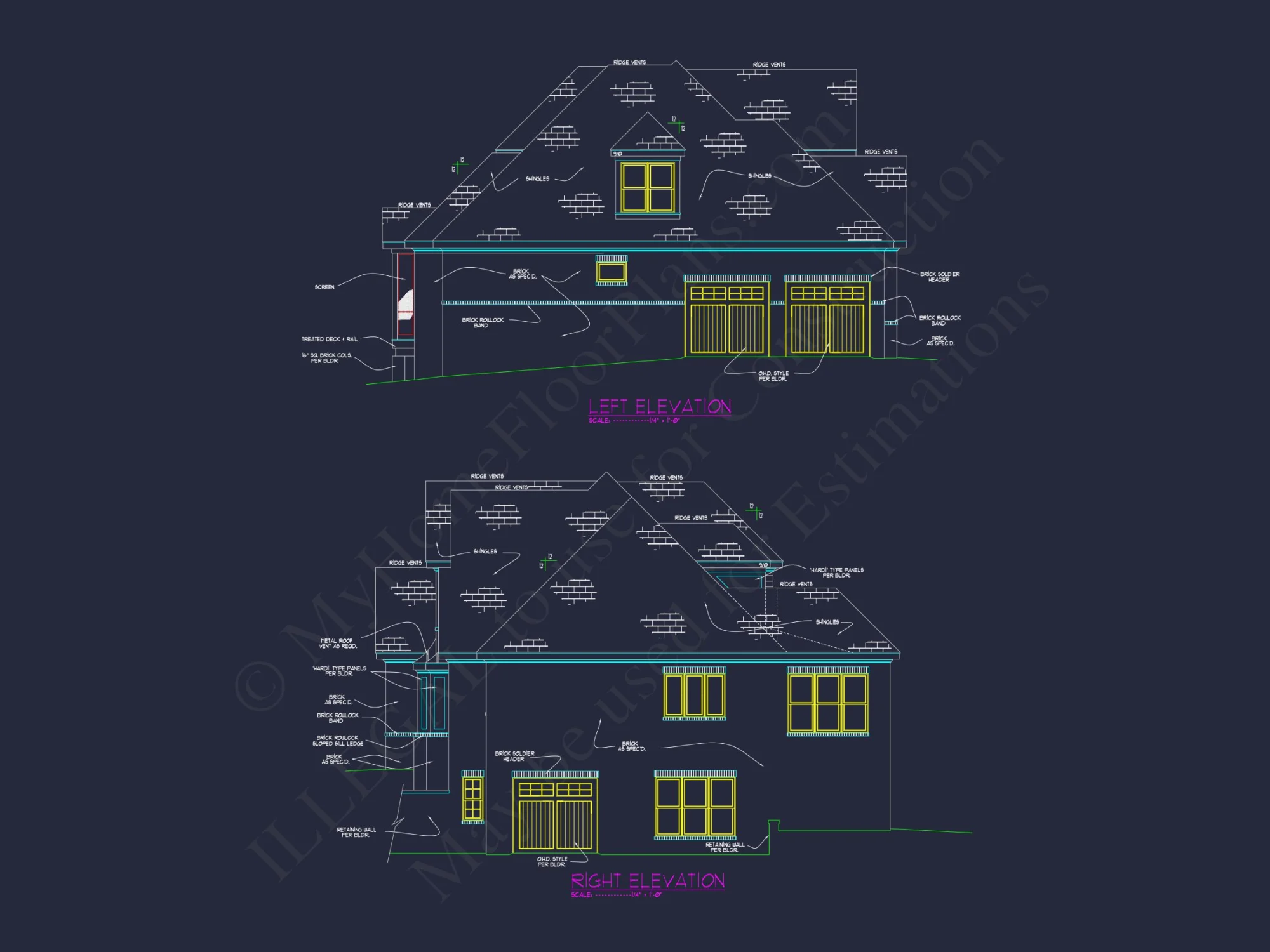 Elegant Traditional house Plan with 3 Floors and CAD Design