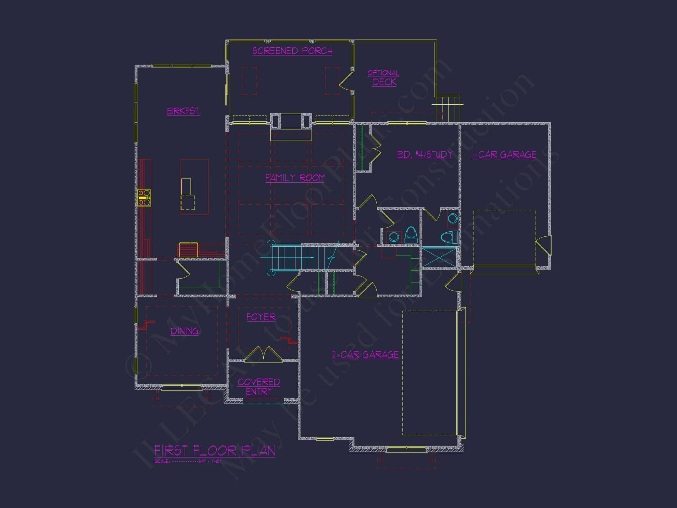 20-1249A HOUSE PLAN - Transitional Tudor House Plan – 5-Bed, 5-Bath, 4,000+ SF 35 CAD Designs