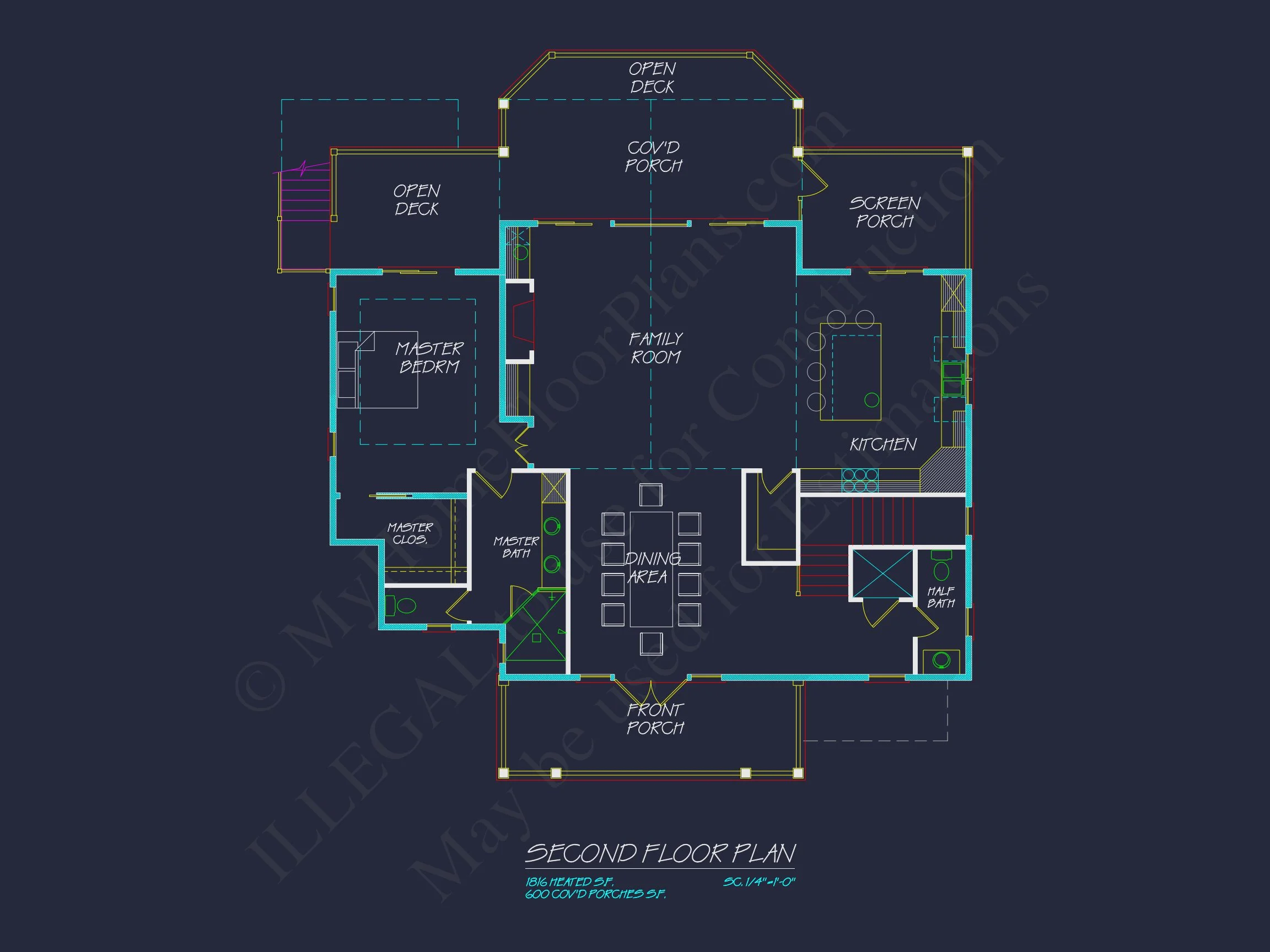 19-2346 HOUSE PLAN - Stunning Coastal House Plan with 5 Bedrooms, 3 Floors, and CAD Designs 10 Stunning Coastal house Plan with 5 Bedrooms, 3 Floors, and CAD Designs