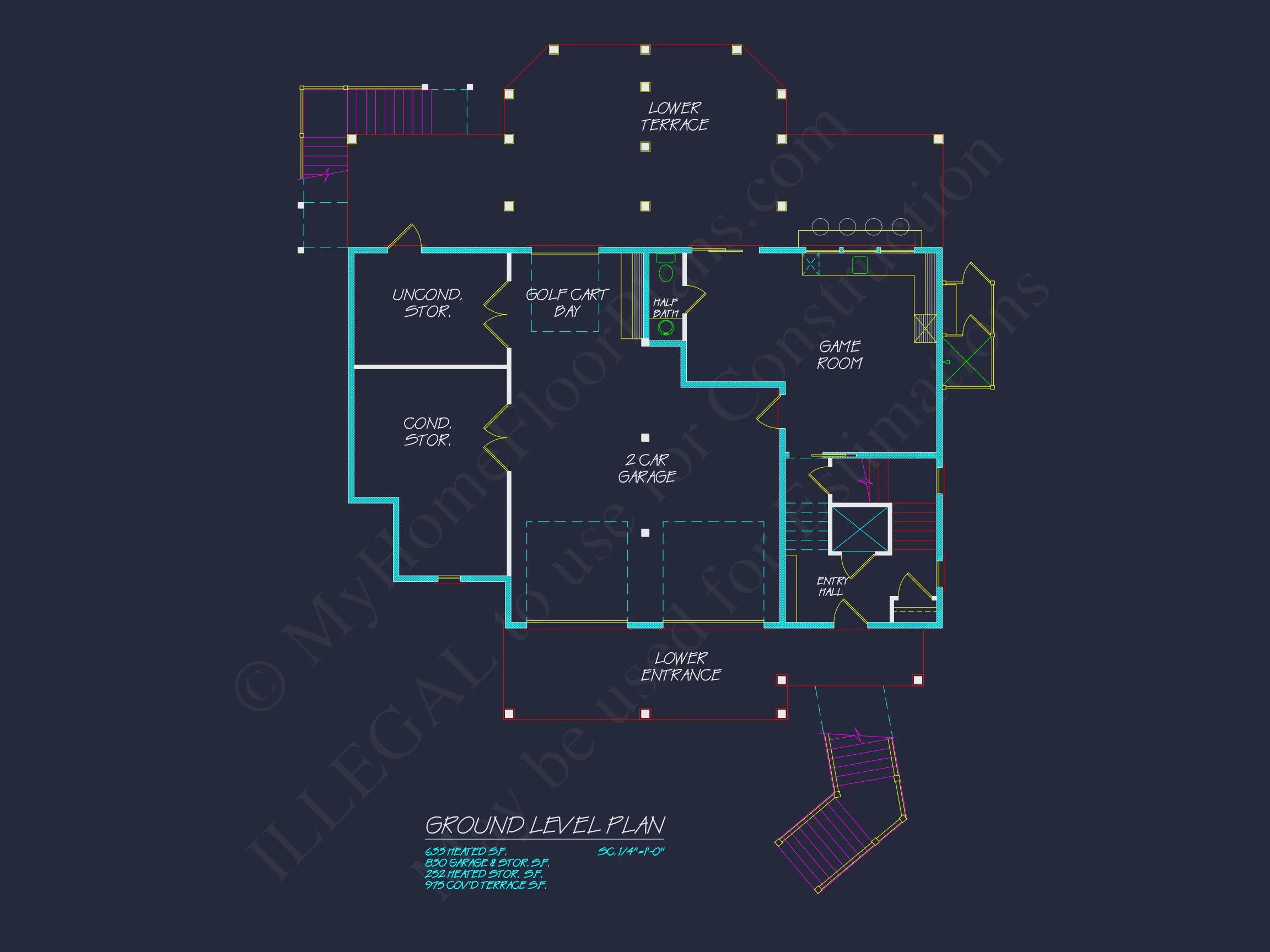 19-2346 HOUSE PLAN - Stunning Coastal House Plan with 5 Bedrooms, 3 Floors, and CAD Designs 8 Stunning Coastal house Plan with 5 Bedrooms, 3 Floors, and CAD Designs