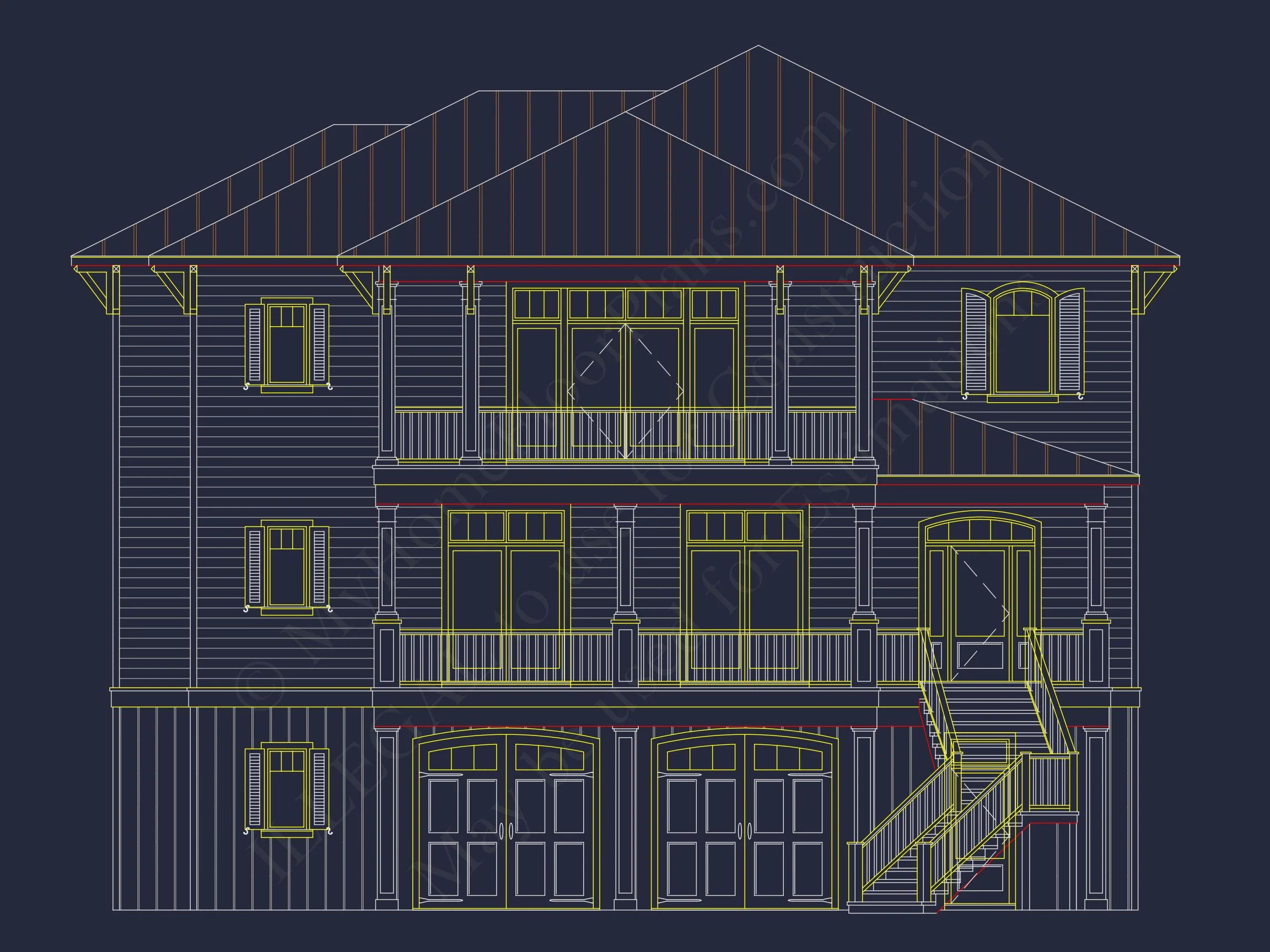 19-2346 HOUSE PLAN - Stunning Coastal House Plan with 5 Bedrooms, 3 Floors, and CAD Designs 4 Stunning Coastal house Plan with 5 Bedrooms, 3 Floors, and CAD Designs