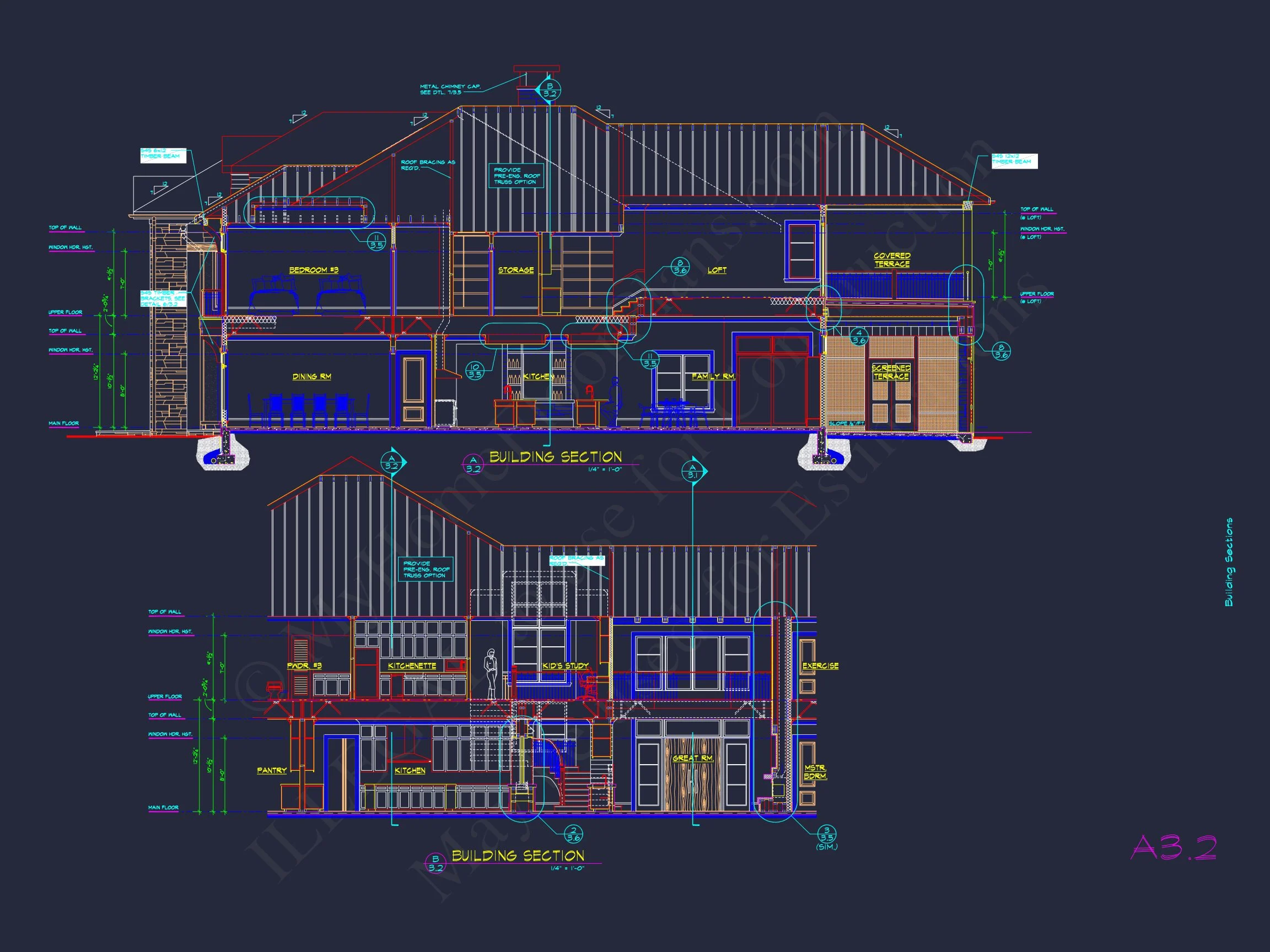 19-1983 HOUSE PLAN - Luxurious House Design Blueprint with CAD Architecture Plans 9 Luxurious house Design Blueprint with CAD Architecture Plans