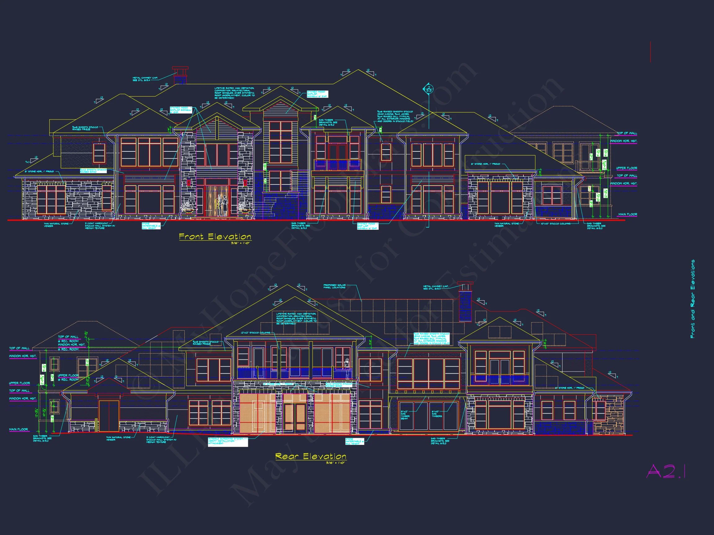 19-1983 HOUSE PLAN - Luxurious House Design Blueprint with CAD Architecture Plans 3 Luxurious house Design Blueprint with CAD Architecture Plans