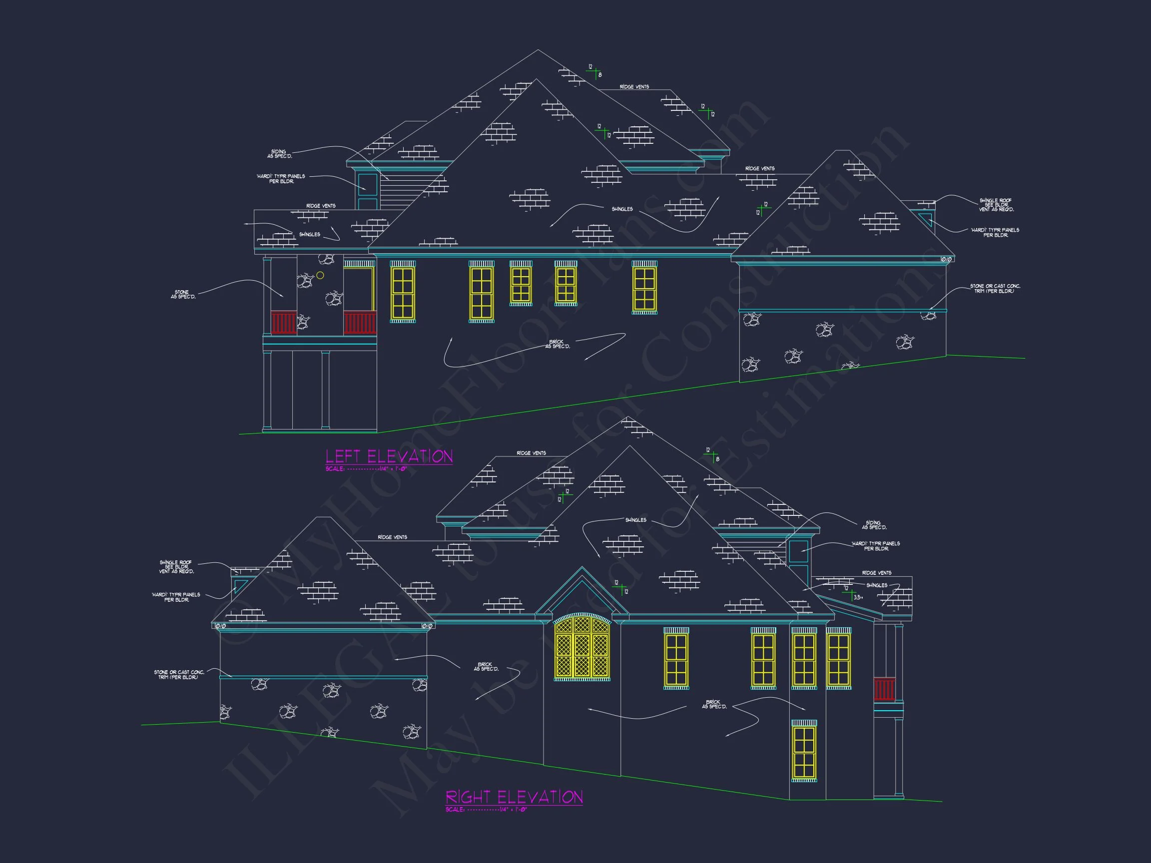 19-1737 HOUSE PLAN - Beautiful CAD House Plan | Spacious Floor Plan, Design Blueprint 14 Beautiful CAD house Plan