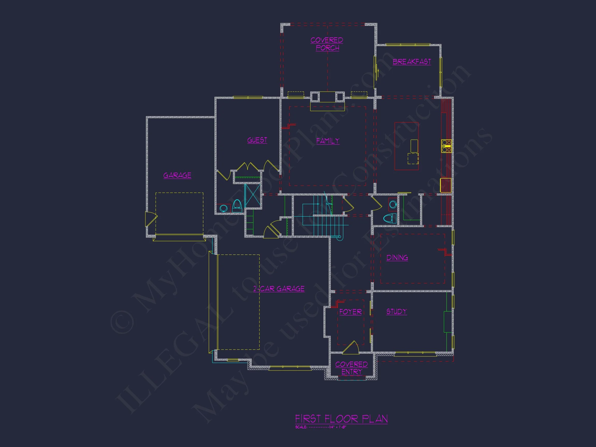 19-1630 HOUSE PLAN - Modern Suburban House Plan with 3 Floors and Spacious Layout 9 Modern Suburban house Plan with 3 Floors and Spacious Layout