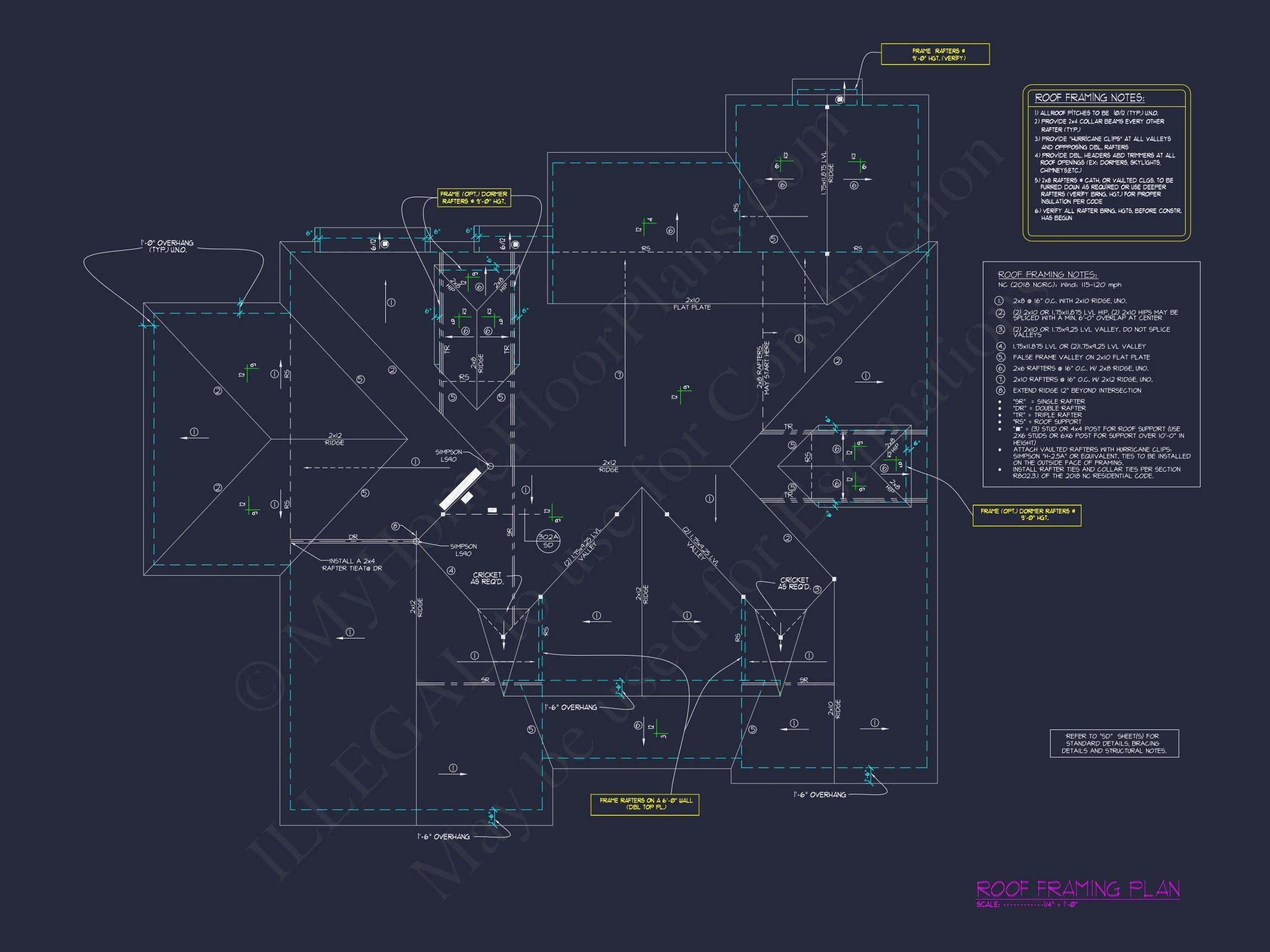 19-1629 HOUSE PLAN - Charming Craftsman House Floor Plan: 5 Beds, 5 Baths, CAD 13 Charming Craftsman house Floor Plan: 5 Beds, 5 Baths, CAD
