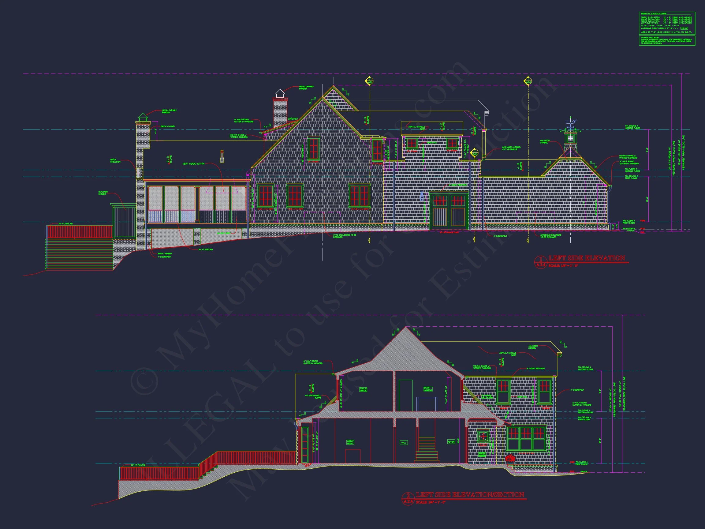 19-1599 HOUSE PLAN - Custom House Plan with 2-story CAD Blueprint and Designs 5 Custom house Plan with 2-story CAD Blueprint and Designs