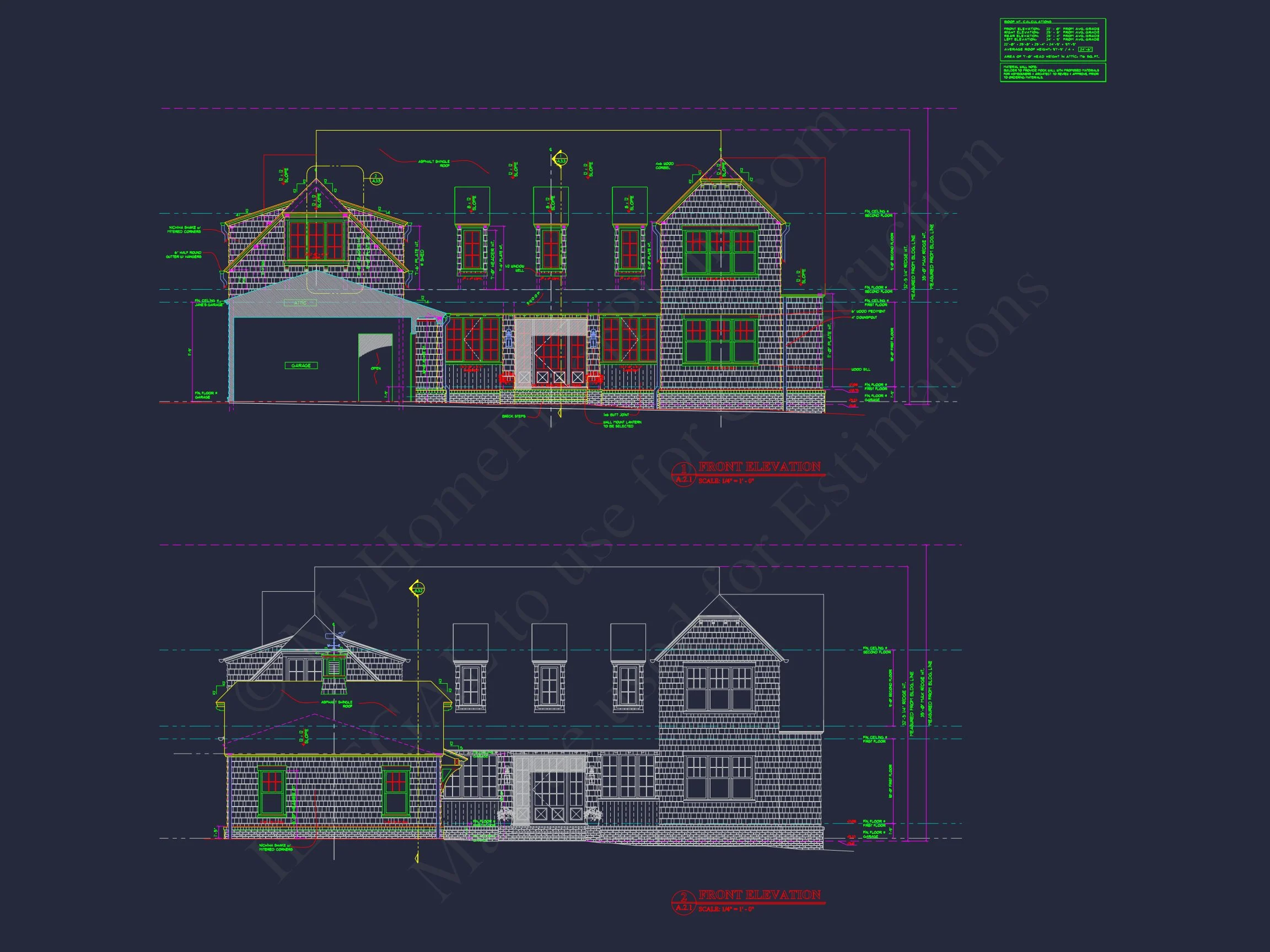 19-1599 HOUSE PLAN - Custom House Plan with 2-story CAD Blueprint and Designs 2 Custom house Plan with 2-story CAD Blueprint and Designs