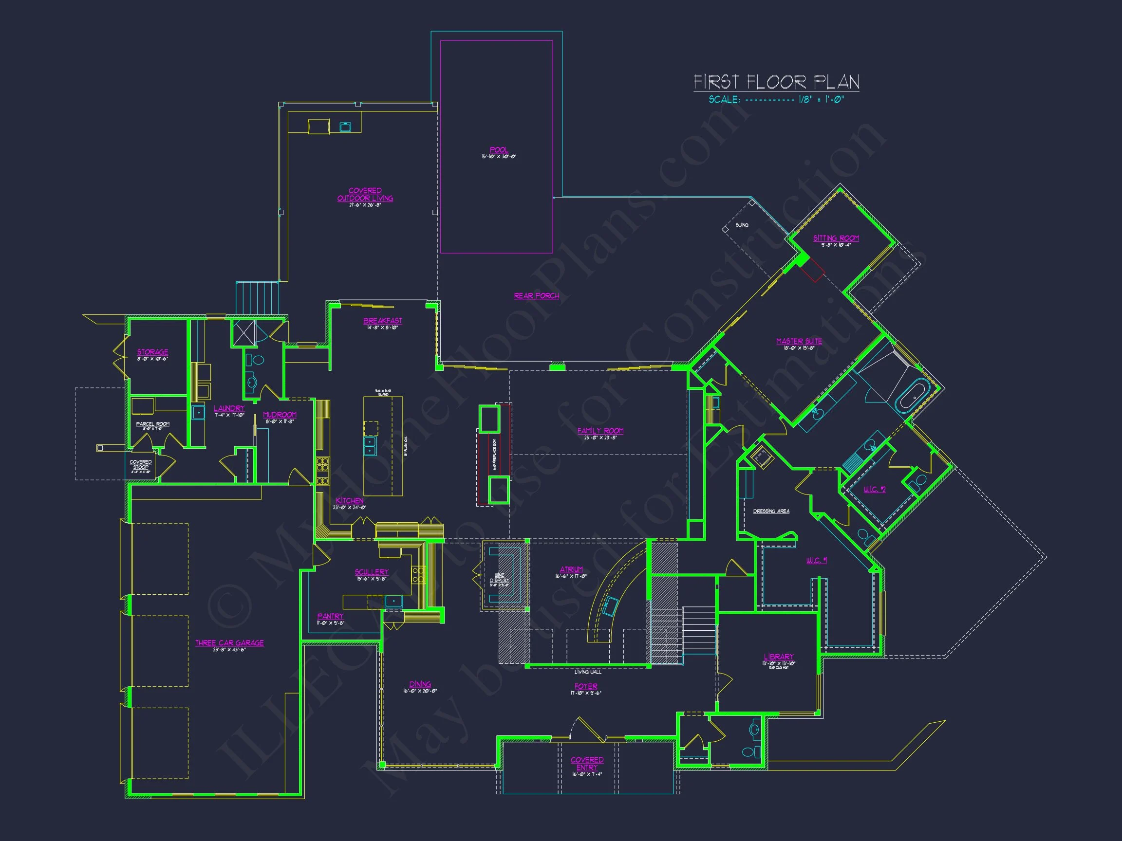 19-1481 HOUSE PLAN - Modern Luxury House Plan with Detailed Floor Blueprint Designs 5 Modern Luxury house Plan with Detailed Floor Blueprint Designs
