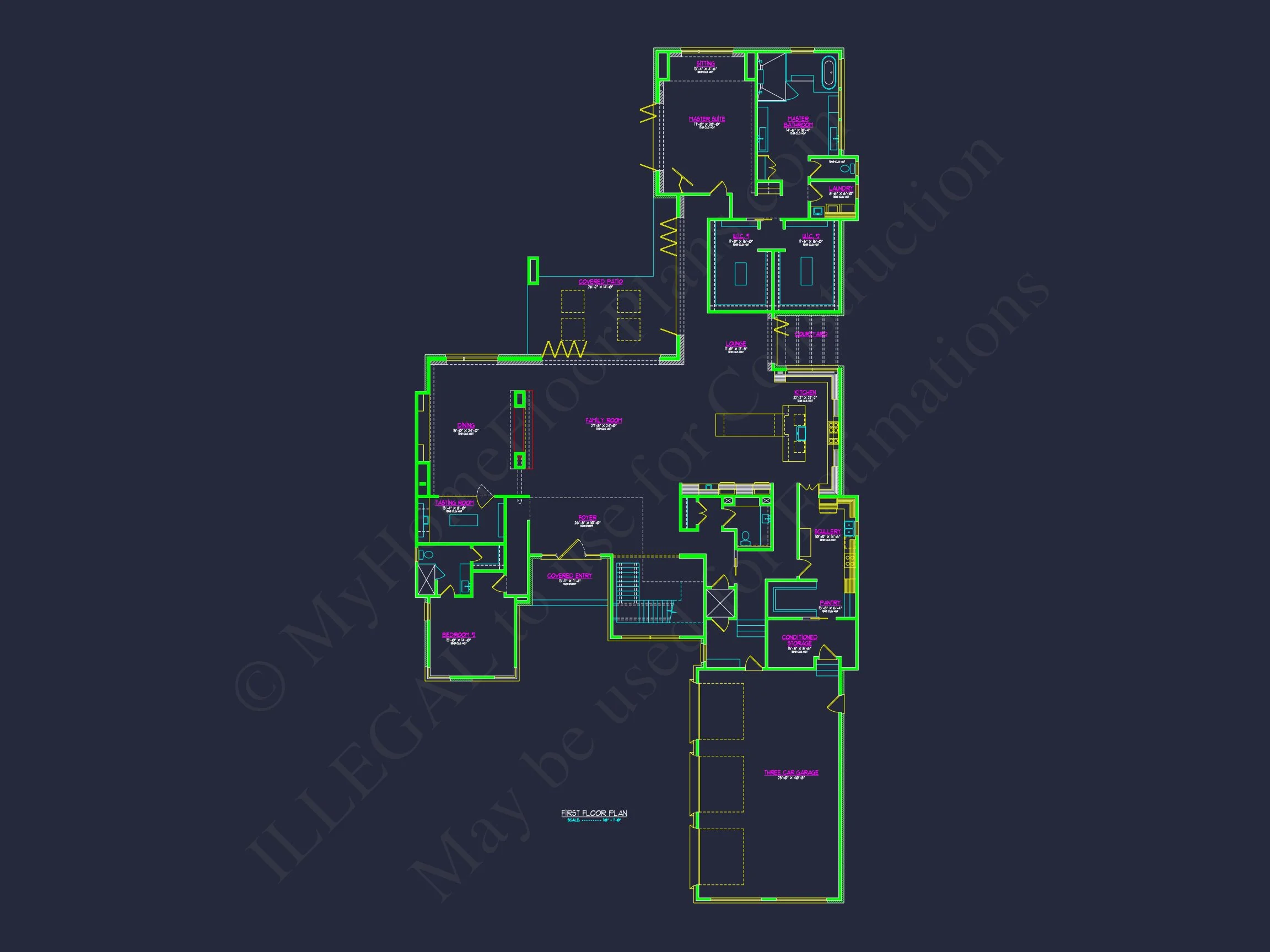 19-1382 HOUSE PLAN - Modern House Floor Plan with Luxury Features and CAD Designs 6 Modern house Floor Plan with Luxury Features and CAD Designs