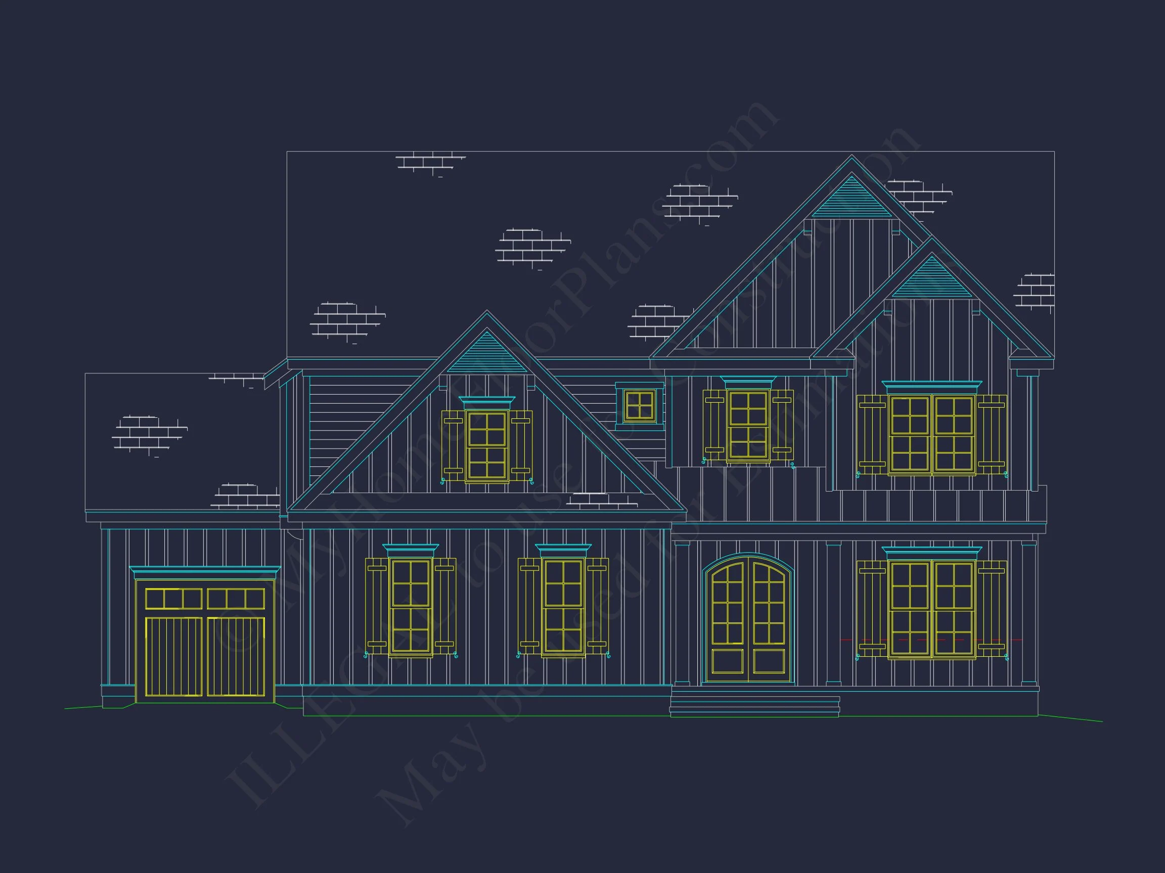 19-1111B HOUSE PLAN - Sophisticated House Plan with 3 Floors and CAD Designs 30 Sophisticated house Plan with 3 Floors and CAD Designs