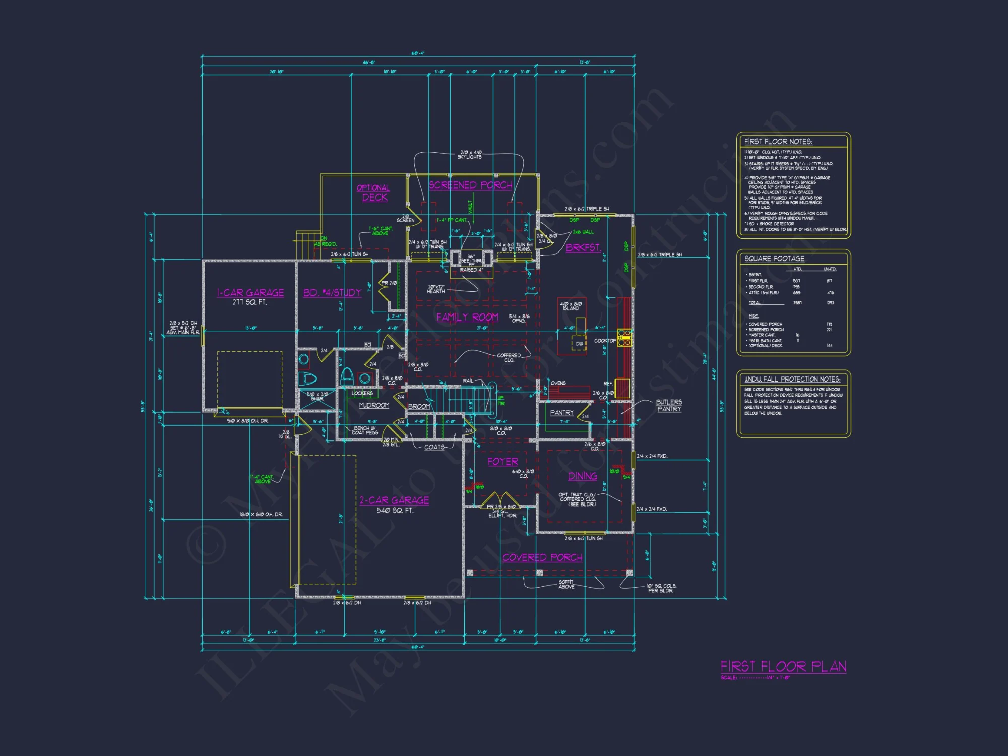 Spacious house Plan with Floor Plan and CAD Designs