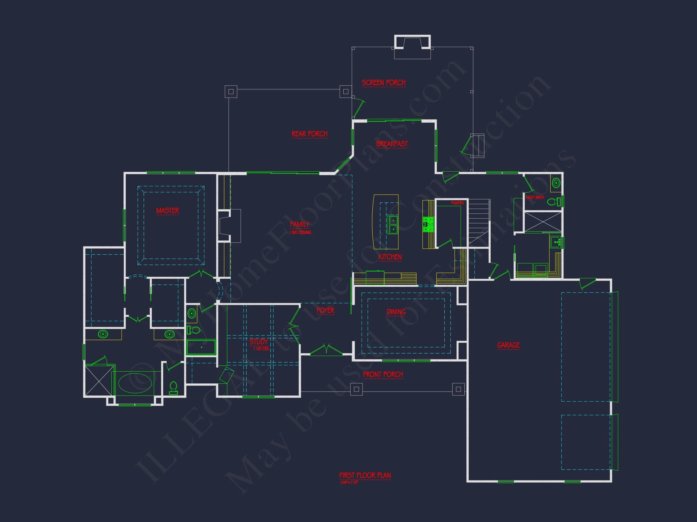 19-1097 HOUSE PLAN - Elegant House Floor Plan: CAD Blueprint with Modern Designs 60 Elegant house Floor Plan: CAD Blueprint with Modern Designs