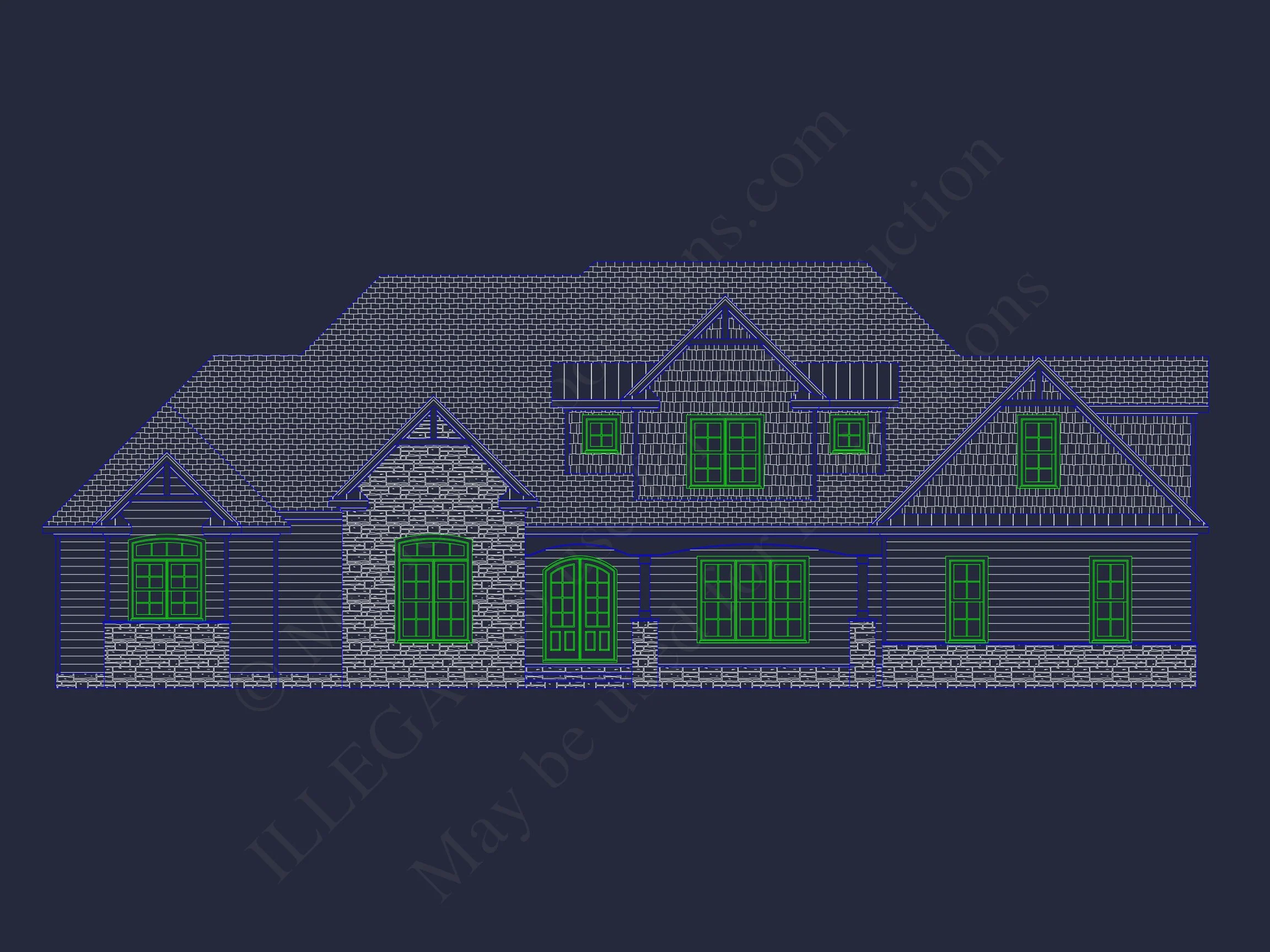 19-1097 HOUSE PLAN - Elegant House Floor Plan: CAD Blueprint with Modern Designs 58 Elegant house Floor Plan: CAD Blueprint with Modern Designs