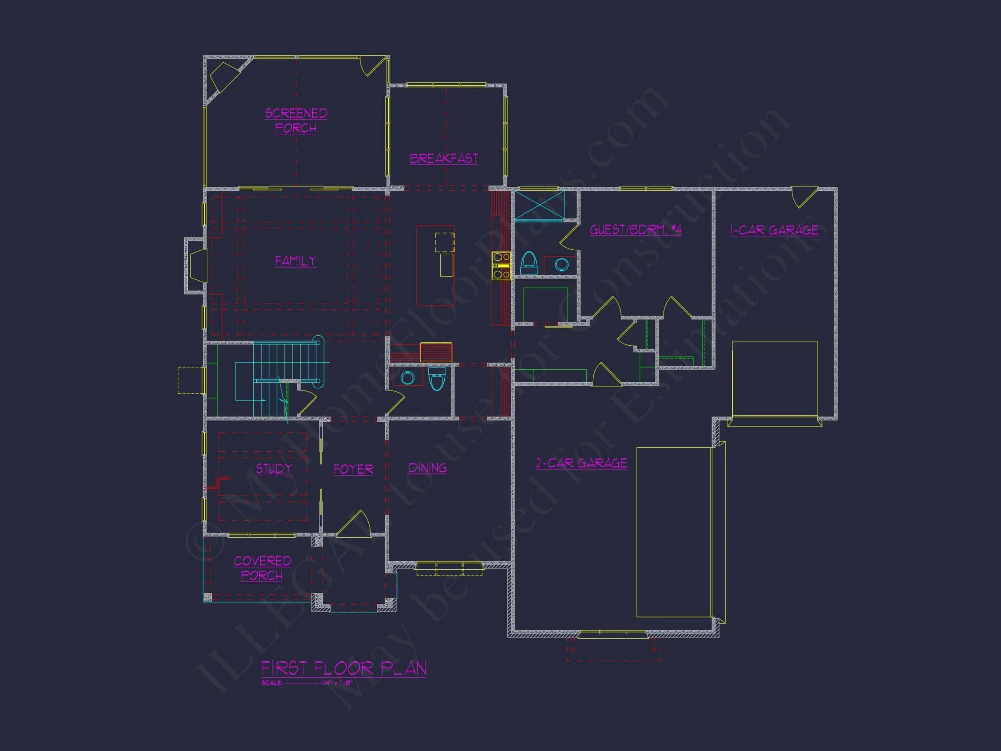 Classic house Floor Plan with CAD, Blueprint, Unique Designs