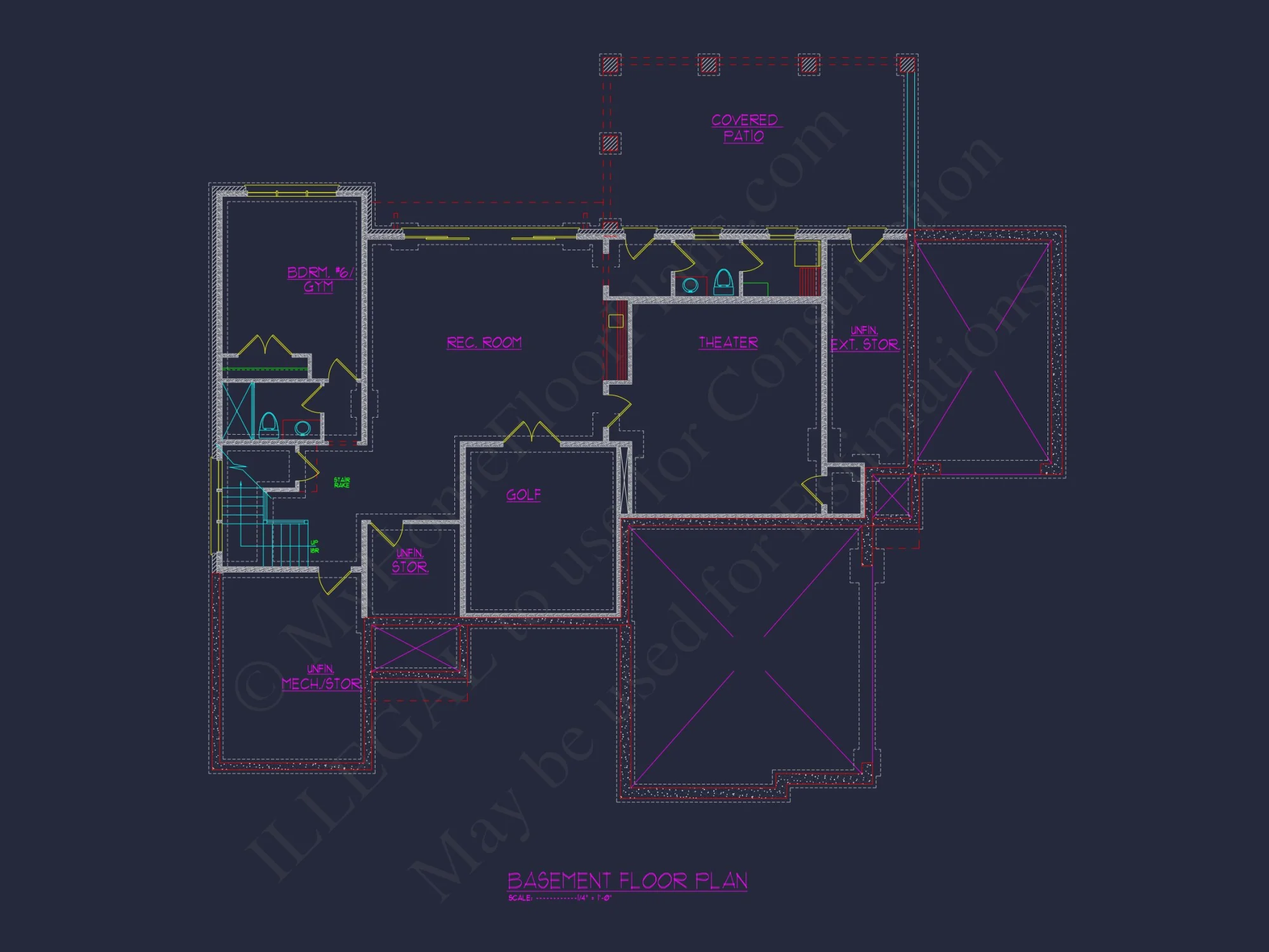 Luxury house Plan with 6 Bedrooms, 7 Baths, and 3 Stories
