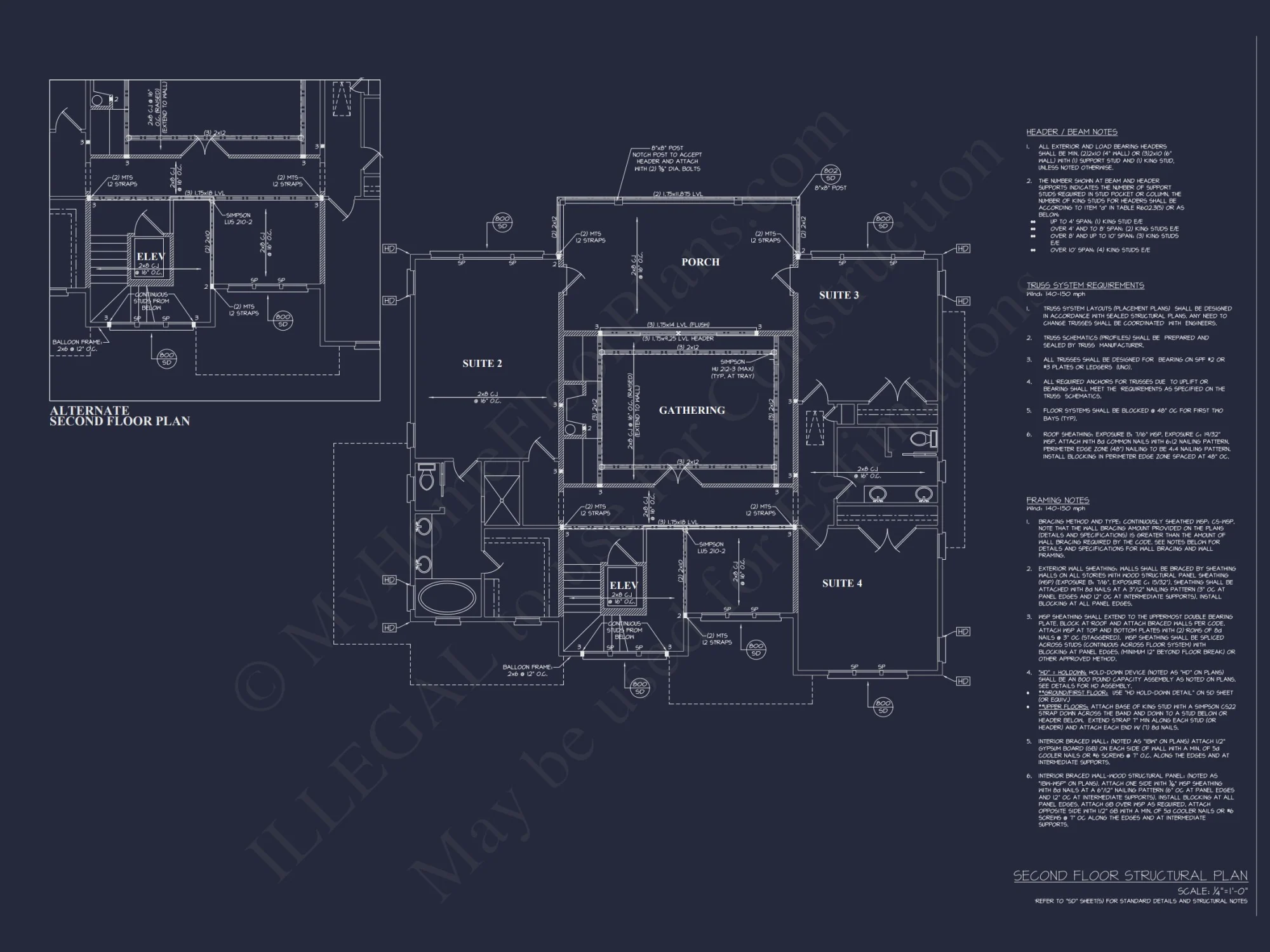Spacious house Floor Plan: 2-Story Architectural Design with CAD Blueprint