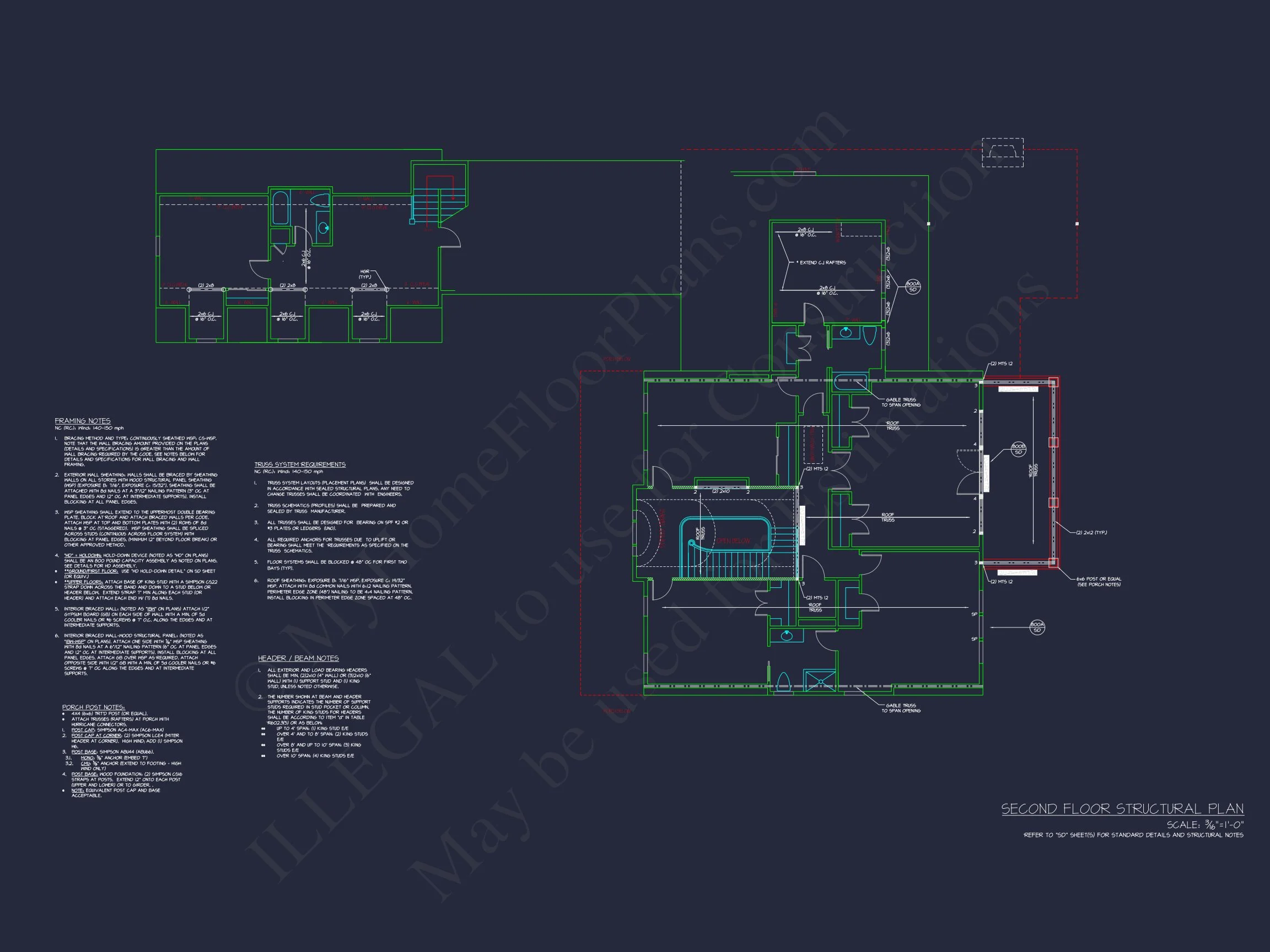 18-2052 HOUSE PLAN - Traditional House Plan with 2 Floors and CAD Designs Blueprint 23 Traditional house Plan with 2 Floors and CAD Designs Blueprint