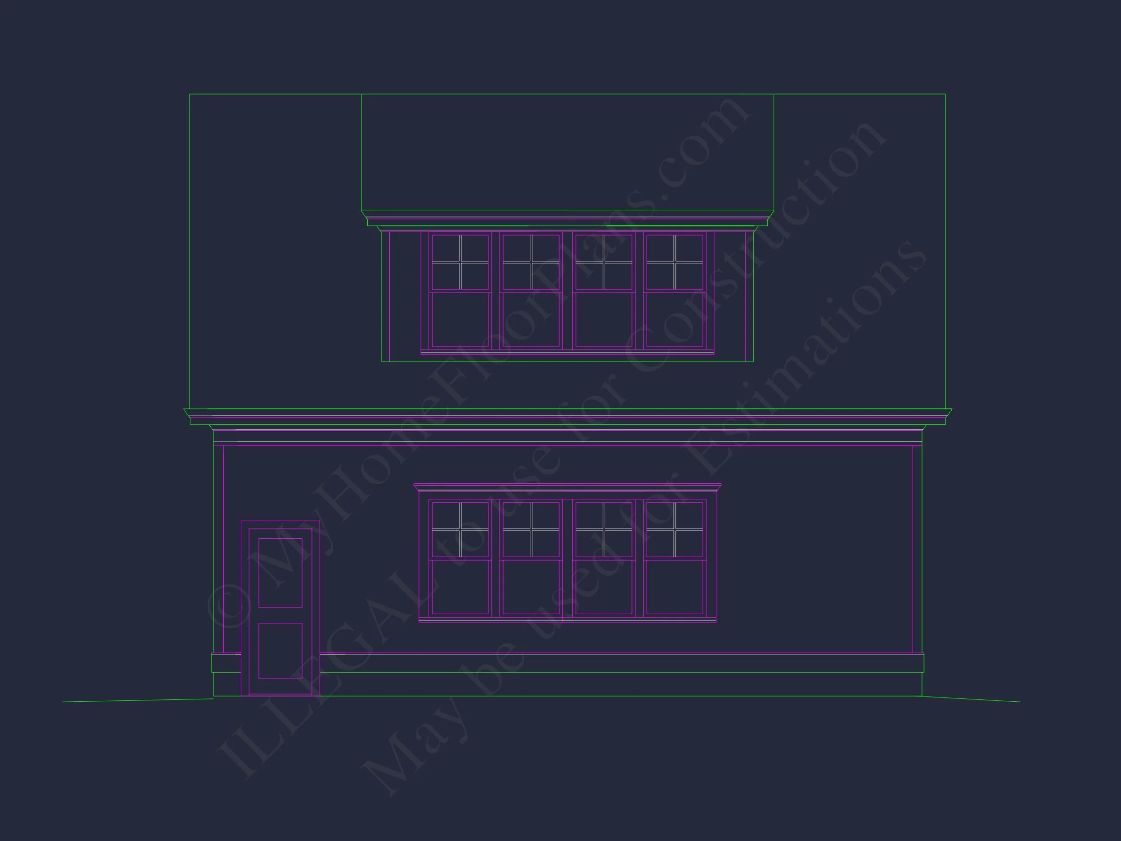 18-2052 HOUSE PLAN - Traditional House Plan with 2 Floors and CAD Designs Blueprint 9 Traditional house Plan with 2 Floors and CAD Designs Blueprint