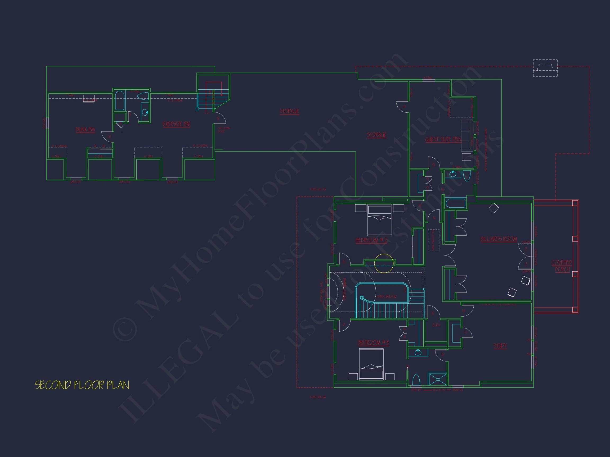 18-2052 HOUSE PLAN - Traditional House Plan with 2 Floors and CAD Designs Blueprint 8 Traditional house Plan with 2 Floors and CAD Designs Blueprint