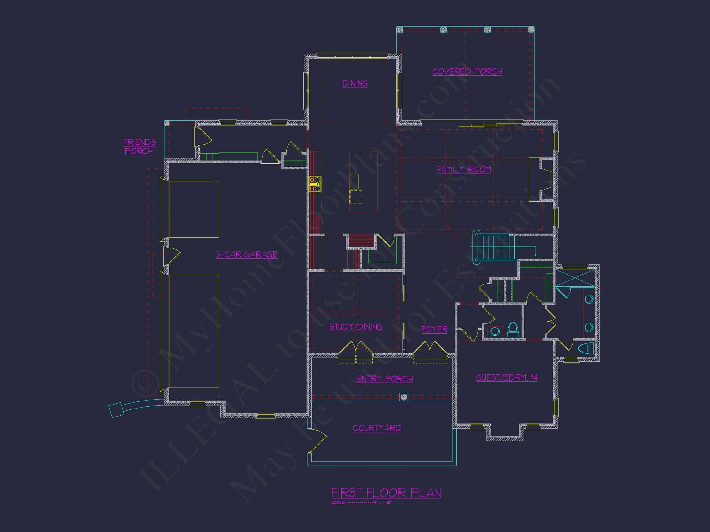 18-1925 HOUSE PLAN - Spacious House Plan with 4 Bedrooms: Floor Plan & Designs 16 Spacious house Plan with 4 Bedrooms: Floor Plan & Designs