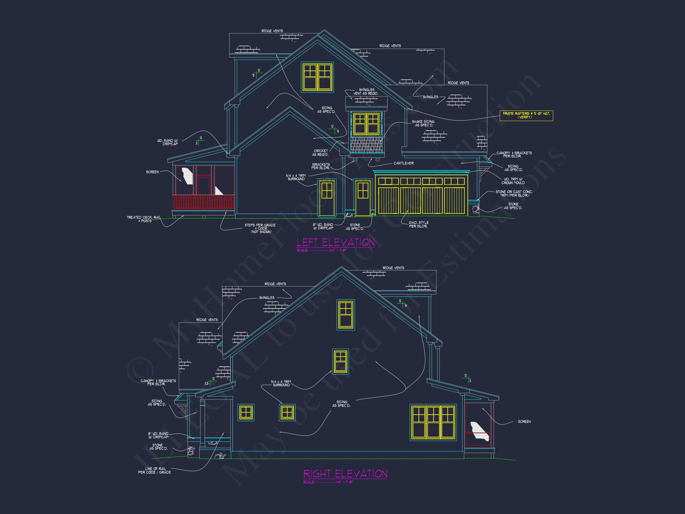 18-1636B HOUSE PLAN - Craftsman House Plan with 3 Floors, 5 Beds, and CAD Designs 33 Craftsman house Plan with 3 Floors, 5 Beds, and CAD Designs