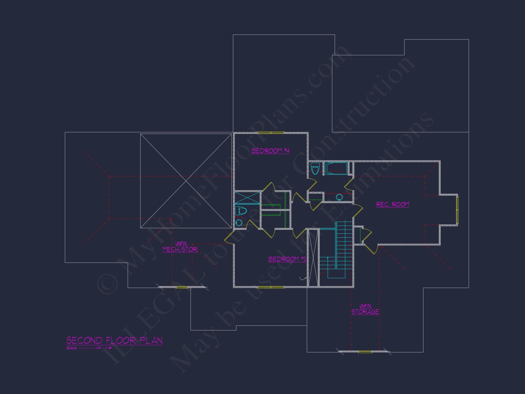 Elegant house Plan with Spacious Floor Design and CAD Blueprint