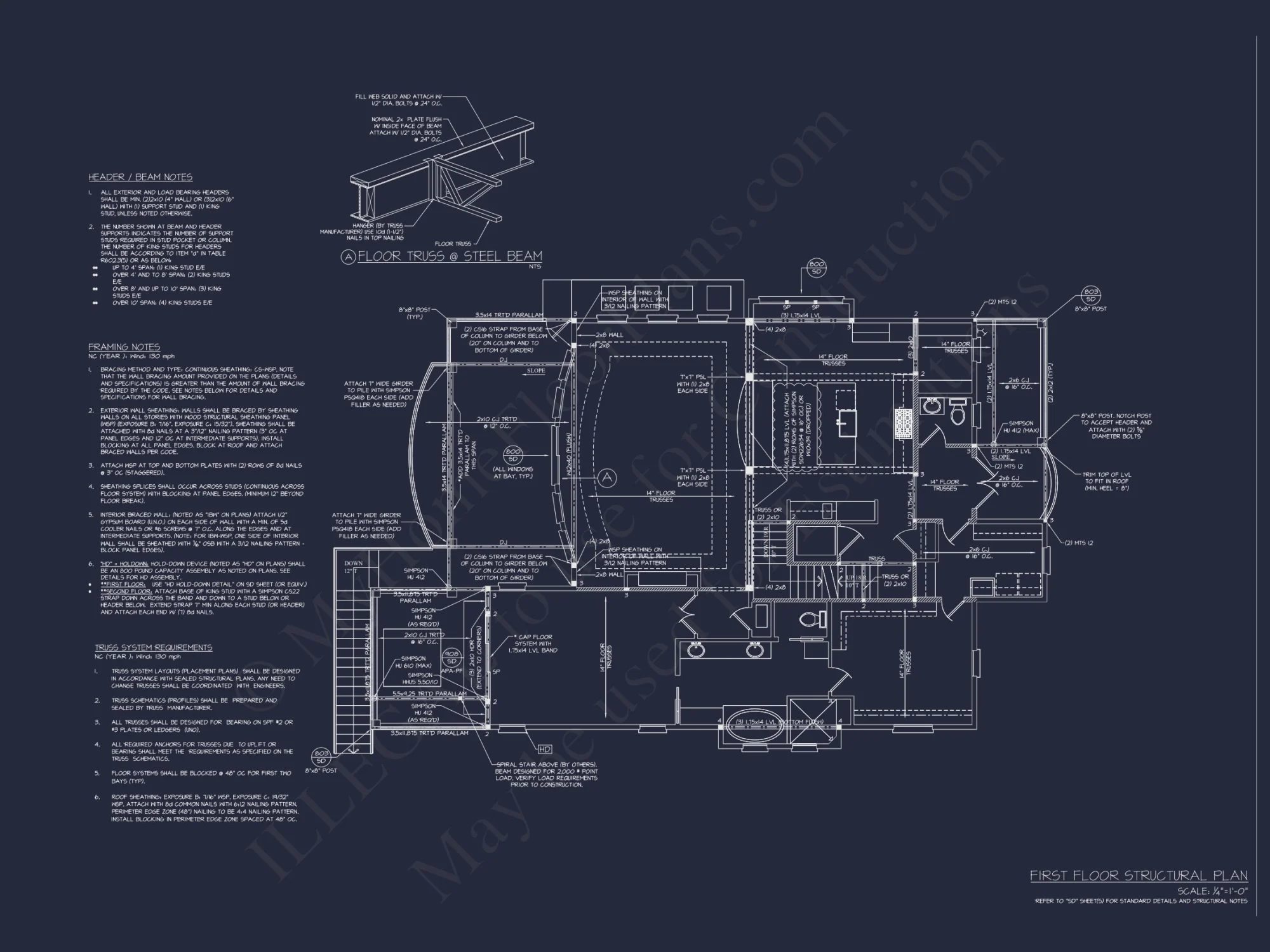 Modern Coastal house Plan: 3 Floors, 4 Beds, 5+ Baths