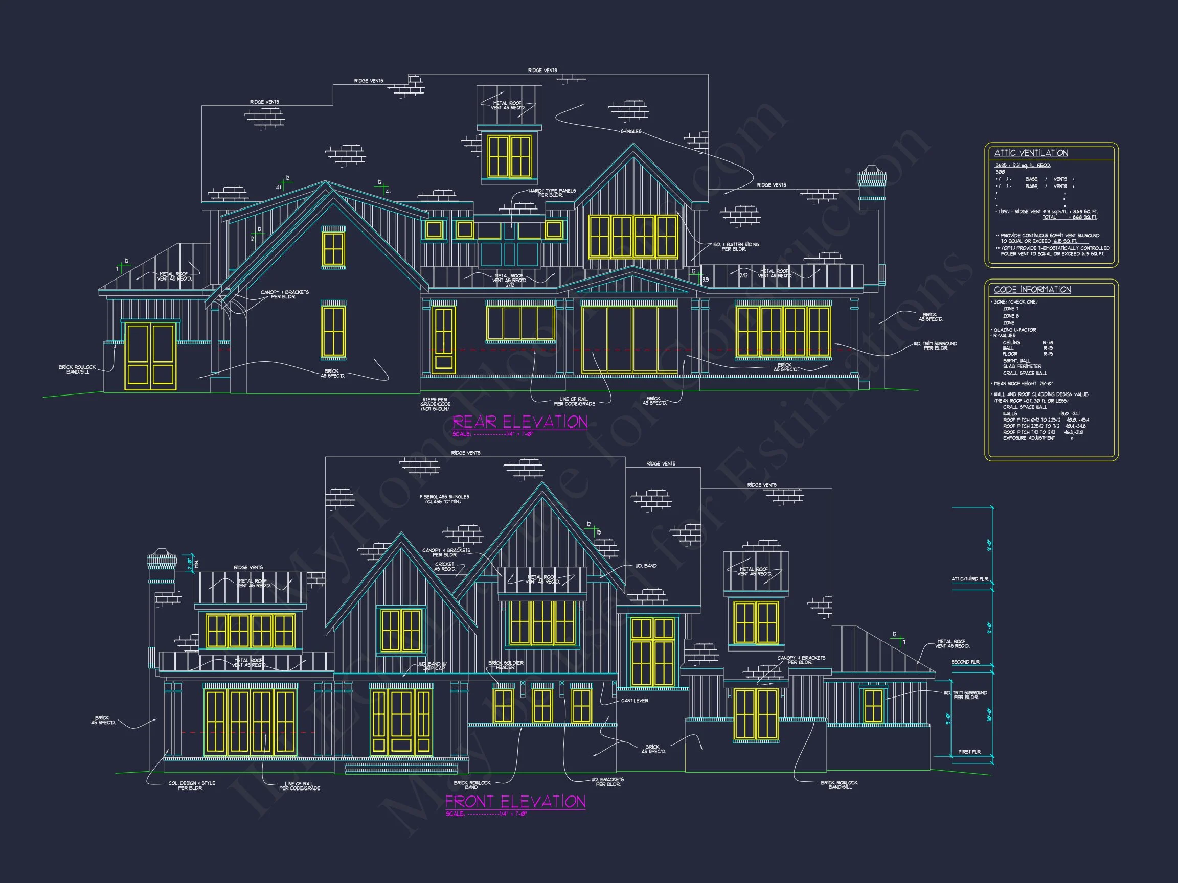 18-1476 HOUSE PLAN - Modern Farmhouse House Plan - 2.5 Stories with 4 Bedrooms 8 Modern Farmhouse house Plan - 2.5 Stories with 4 Bedrooms